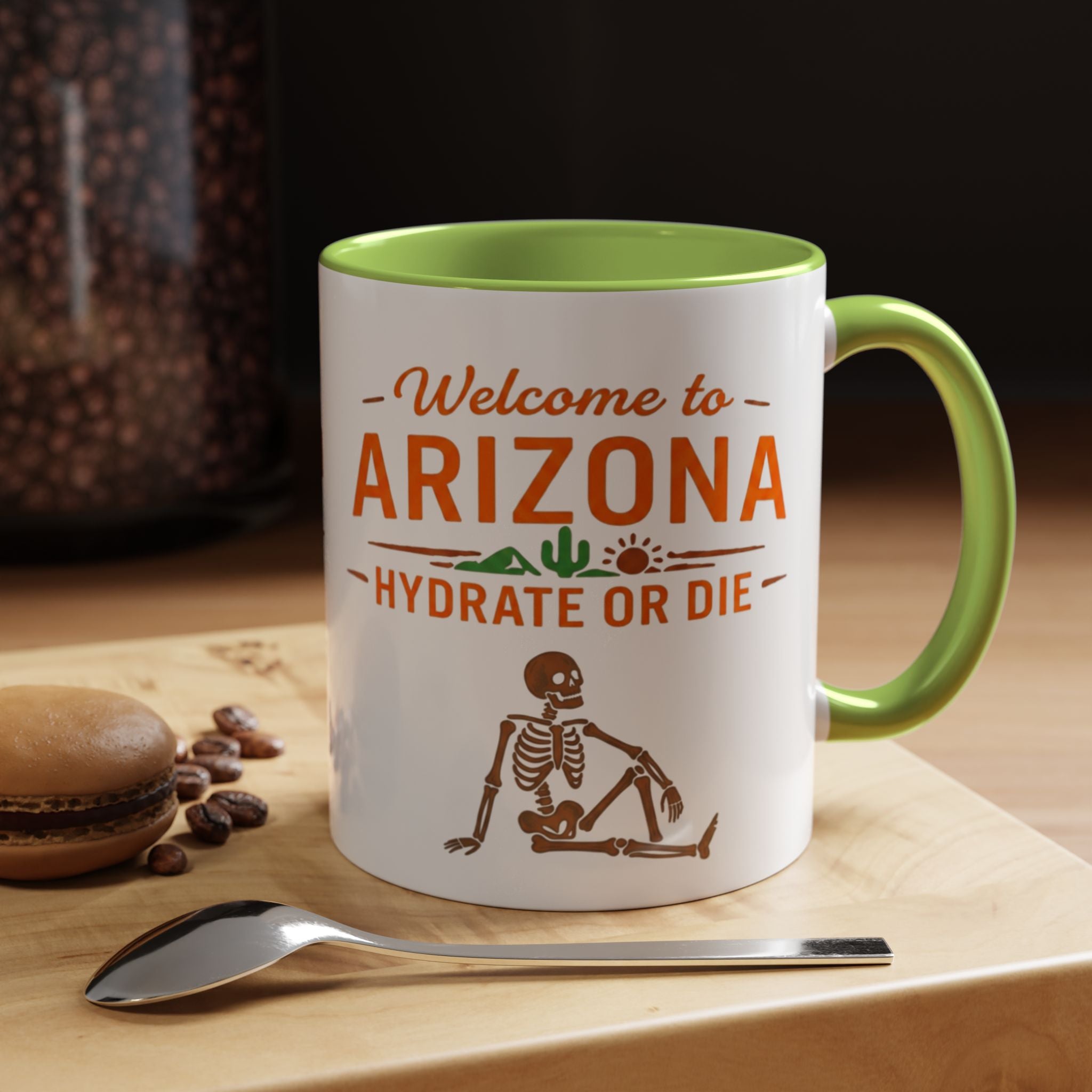 Arizona Mug - "Welcome to Arizona: Hydrate or Die" Coffee Cup (11/15oz) — side view