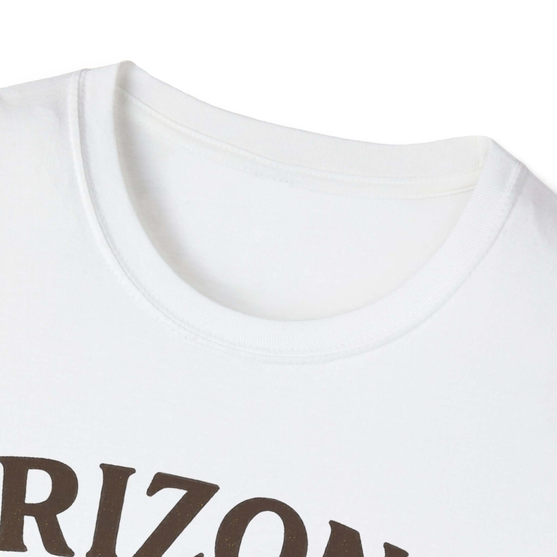 Arizona Sun T-Shirt close-up, softstyle, unisex summer graphic tee for casual outings and vacation wear.
