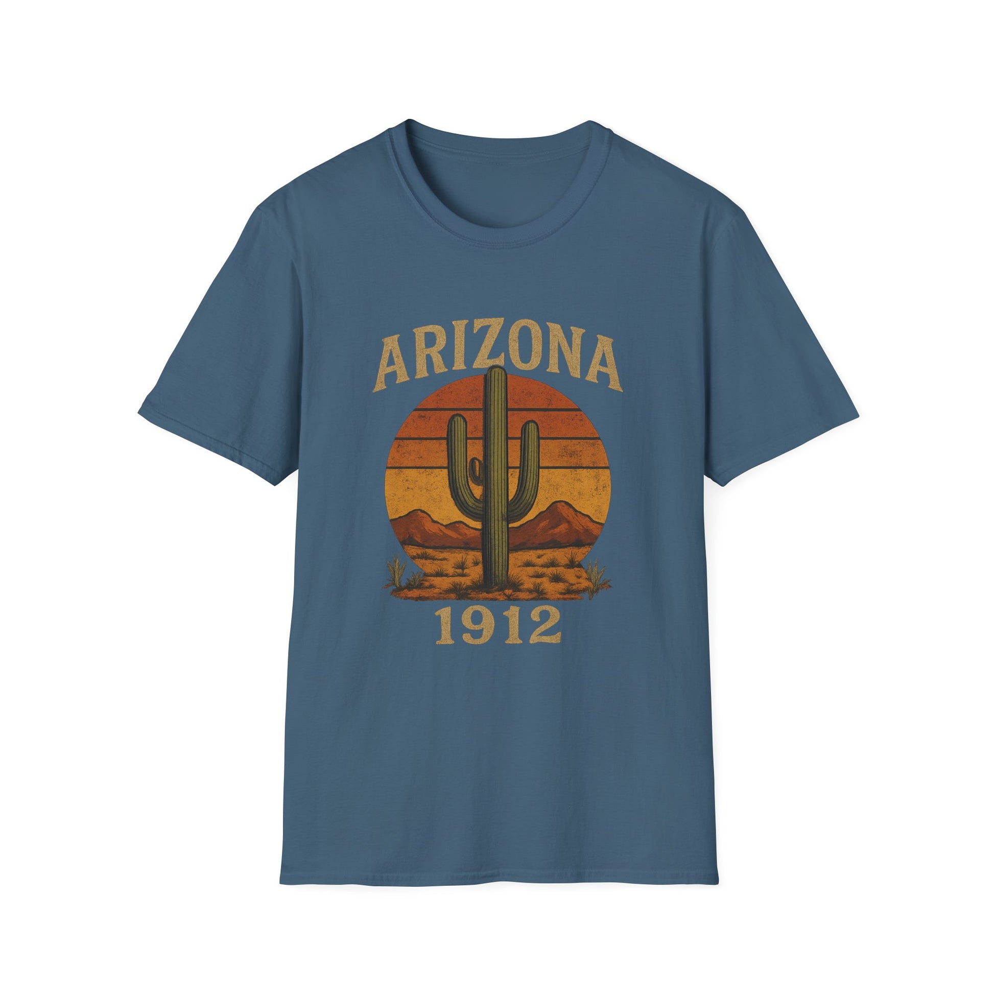 Arizona Retro Graphic T-Shirt, Vintage Style Tee, Cactus Shirt, Southwest Apparel.