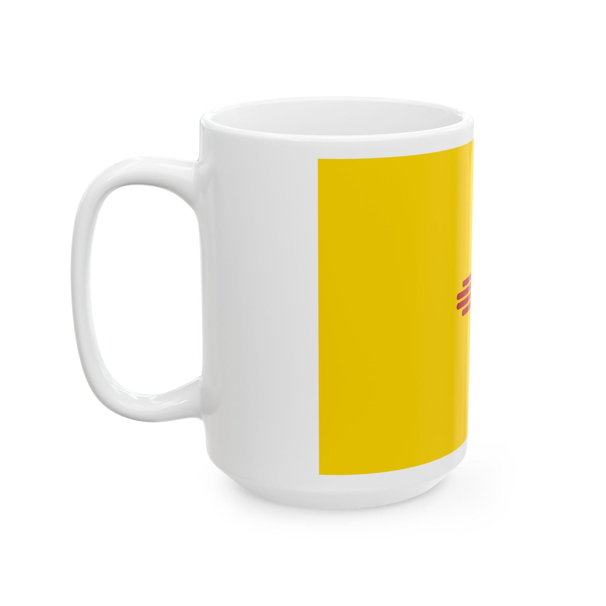 Bright Yellow New Mexico Flag Ceramic Mug - 11oz Printify