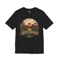 Arizona Desert Tee — Retro Sunset Cactus Arizona T-Shirt — lifestyle view
