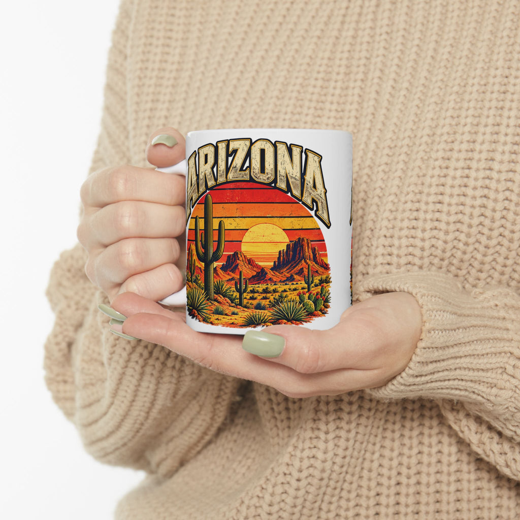 Arizona Saguaro Sunset 15oz mug side view
