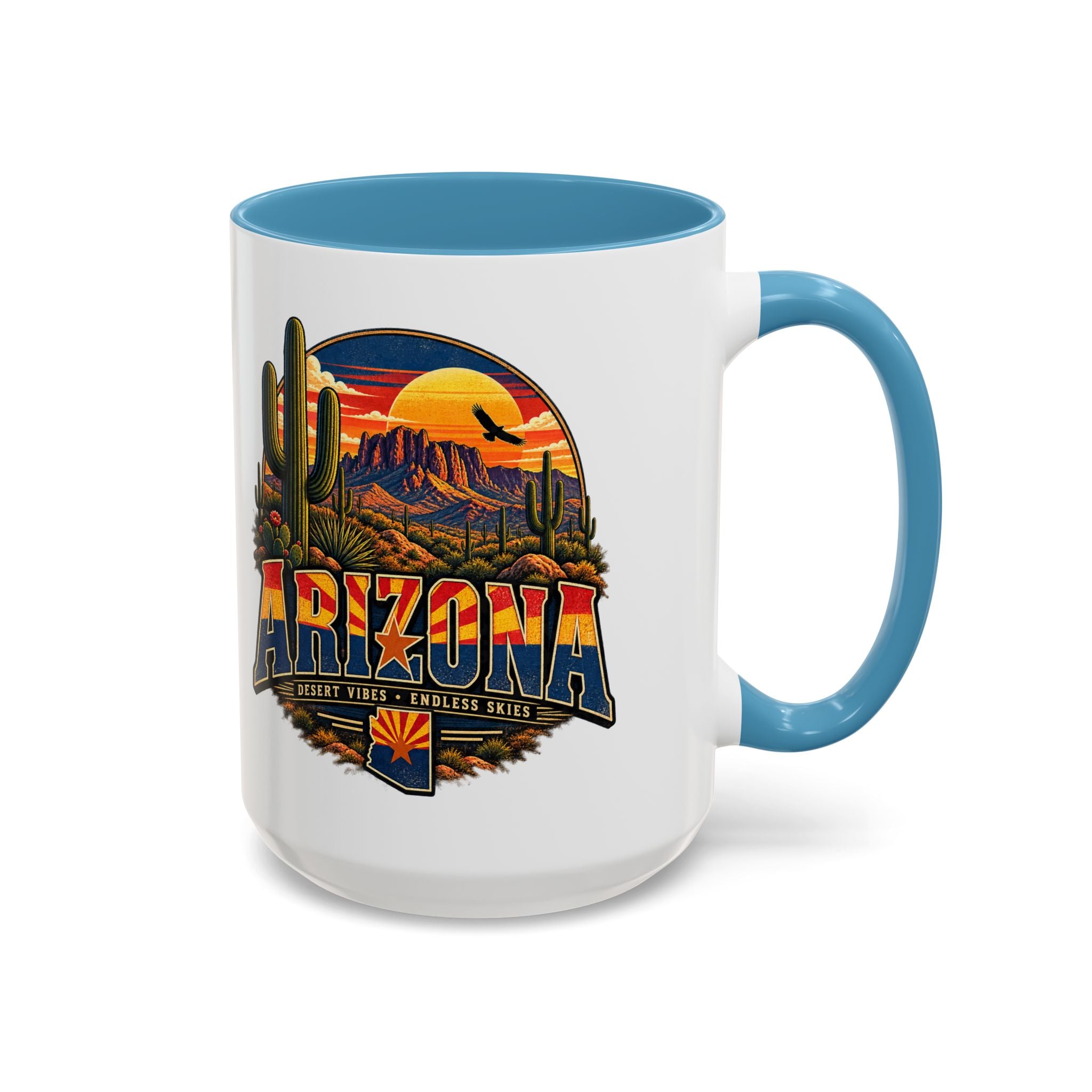 Arizona Coffee Mug – Desert Vibes Scenic Souvenir (11/15oz) — front view 3