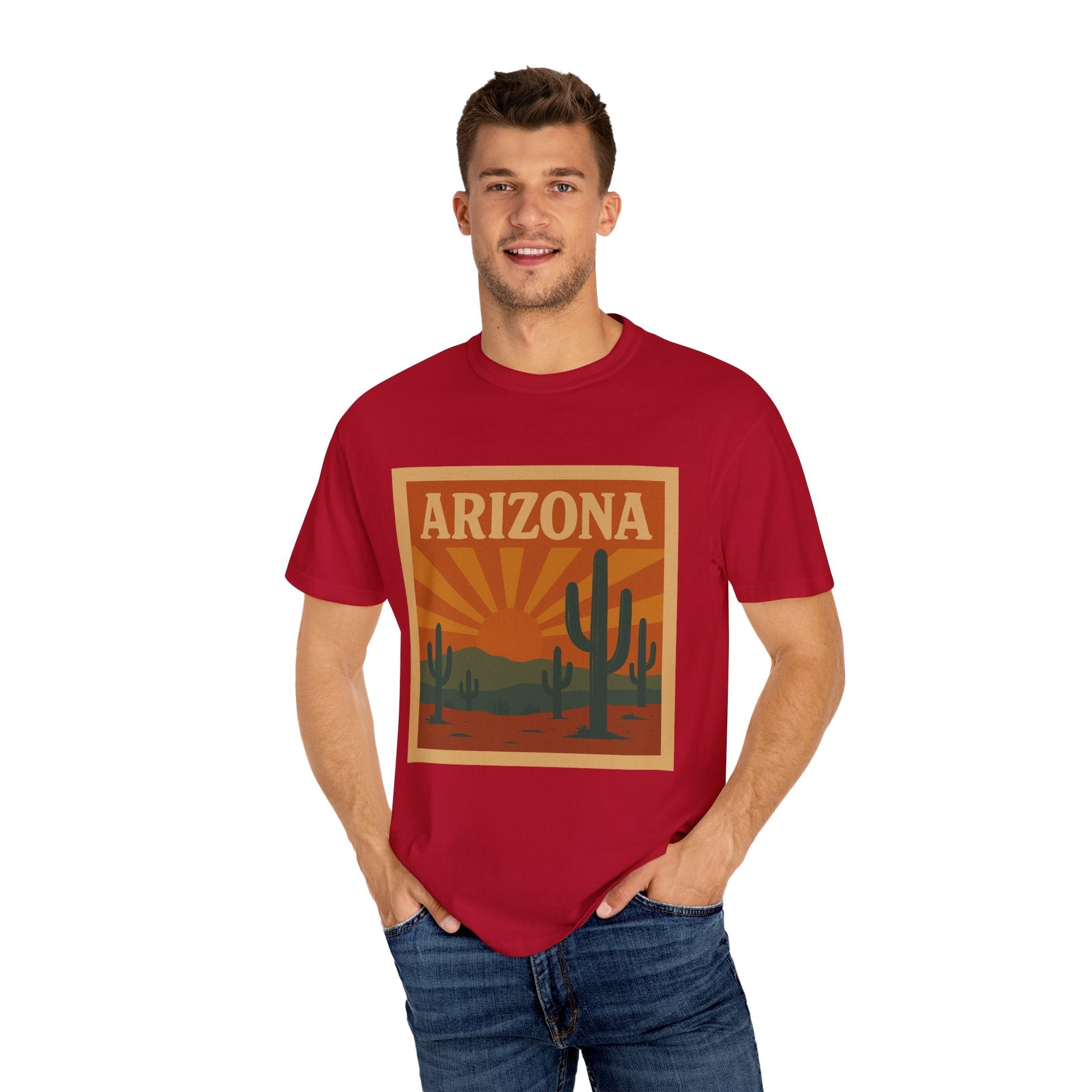Arizona Sunset Unisex Garment-Dyed T-Shirt Printify