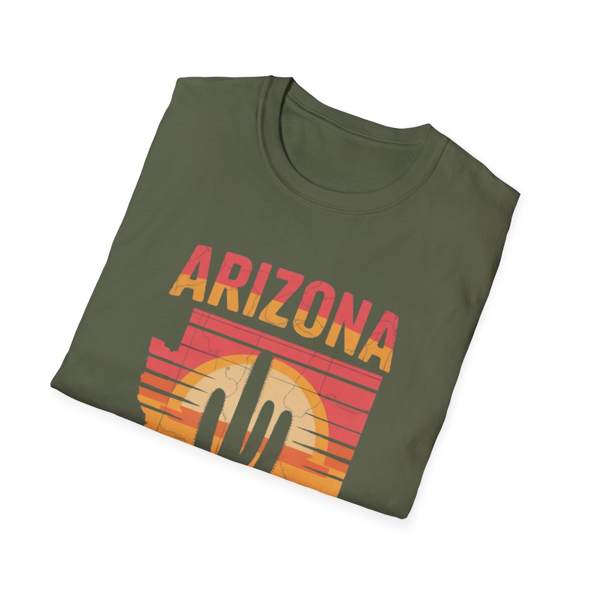 Arizona Desert Vibes T-Shirt, Unisex Softstyle Tee, Southwest Graphic Shirt, Perfect for Travel, Casual Wear, Gifts