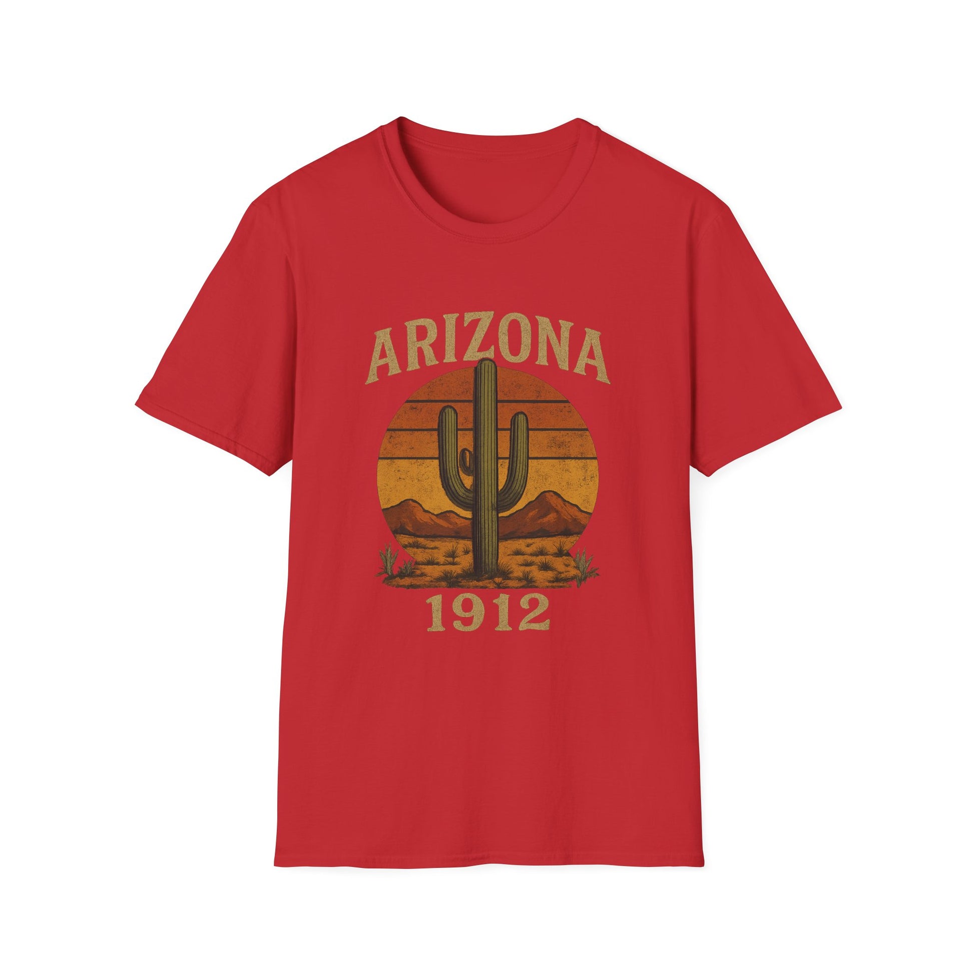 Arizona Retro Graphic T-Shirt, Vintage Style Tee, Cactus Shirt, Southwest Apparel.