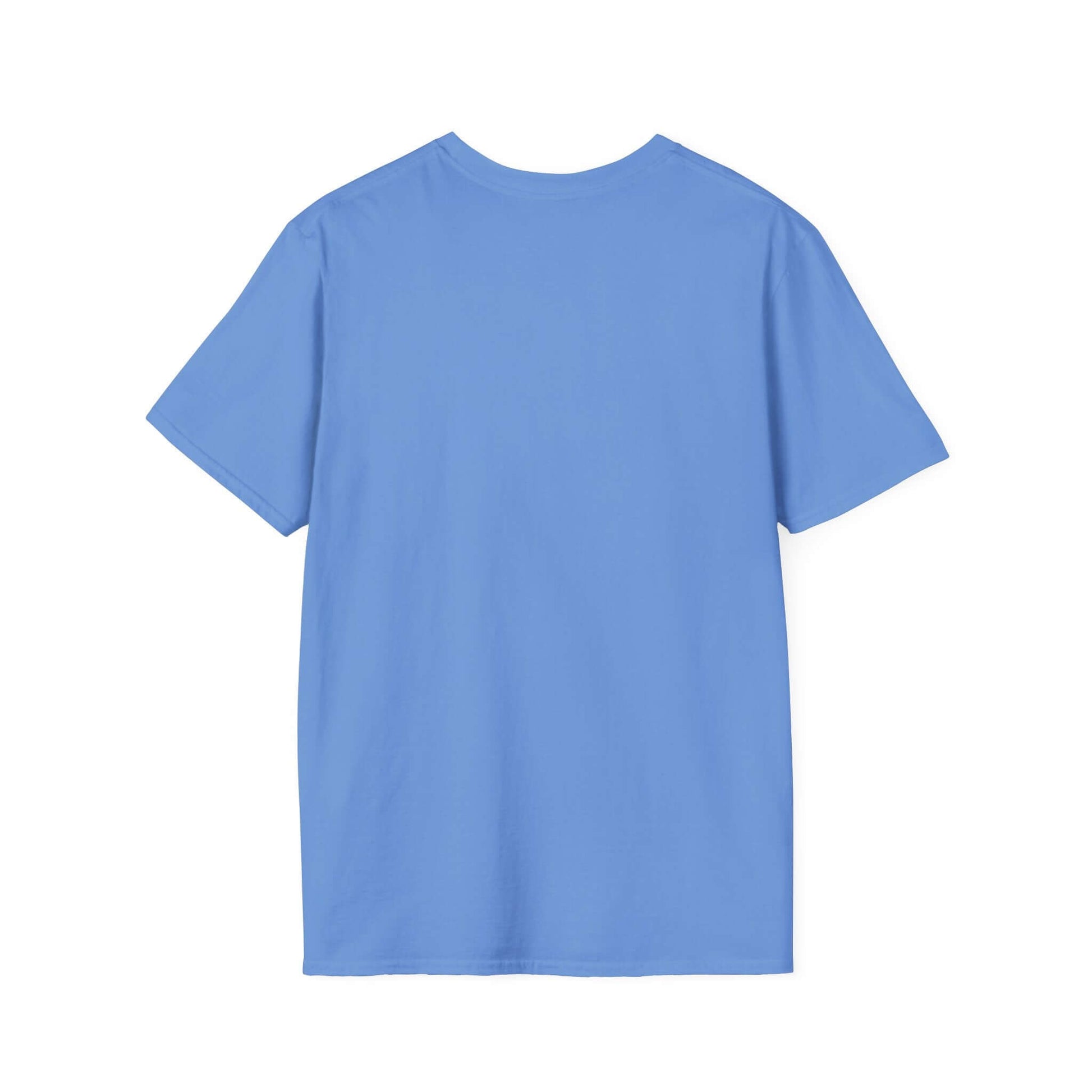 Back view of Arizona Sun T-Shirt, soft blue graphic tee for summer vacations and casual outings.