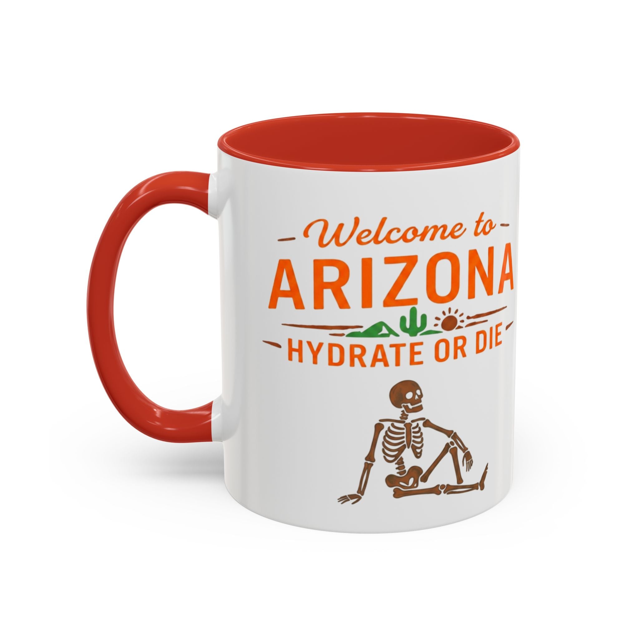 Arizona Mug - "Welcome to Arizona: Hydrate or Die" Coffee Cup (11/15oz) — back view 2