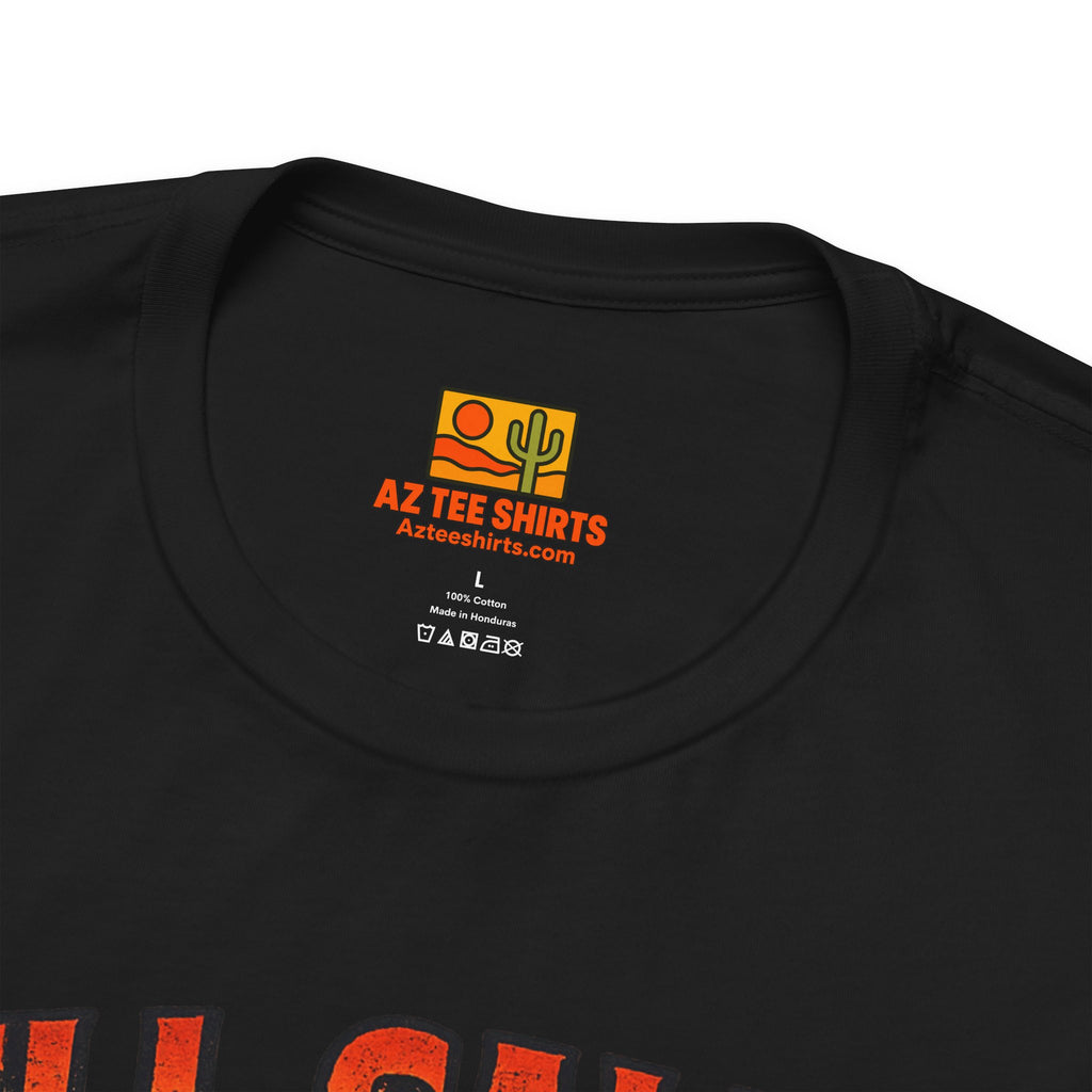 Hell Called Sunset T-Shirt — "Hell Called and They Want Their Weather Back" Desert Graphic Tee — lifestyle view