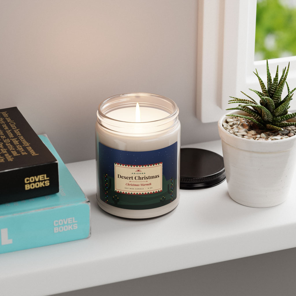 Desert Christmas Candle – Christmas Warmth Arizona Holiday Soy Candle 9oz — detail view