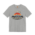 I Love Flagstaff Retro Mountain T‑Shirt — Flagstaff, AZ Travel Tee — front view 2