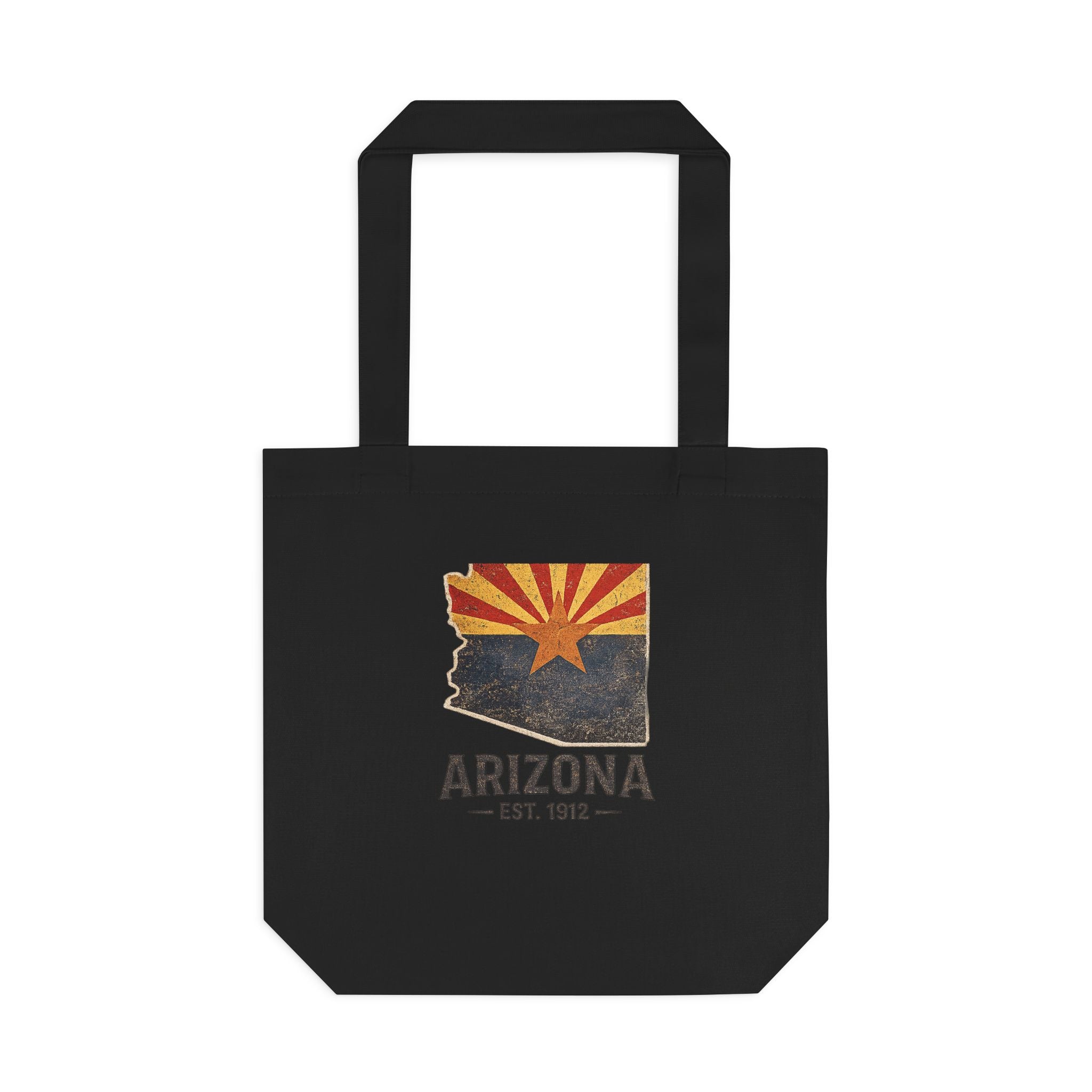 Arizona State Flag Canvas Tote Bag - Vintage Arizona Est. 1912 Shopping Bag