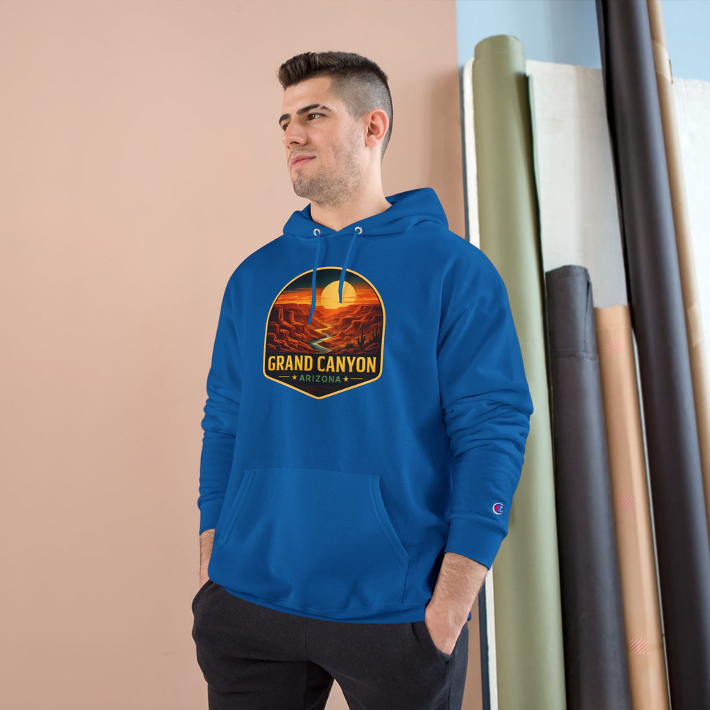 Arizona Desert Hoodie — Grand Canyon Sunset Badge Pullover
