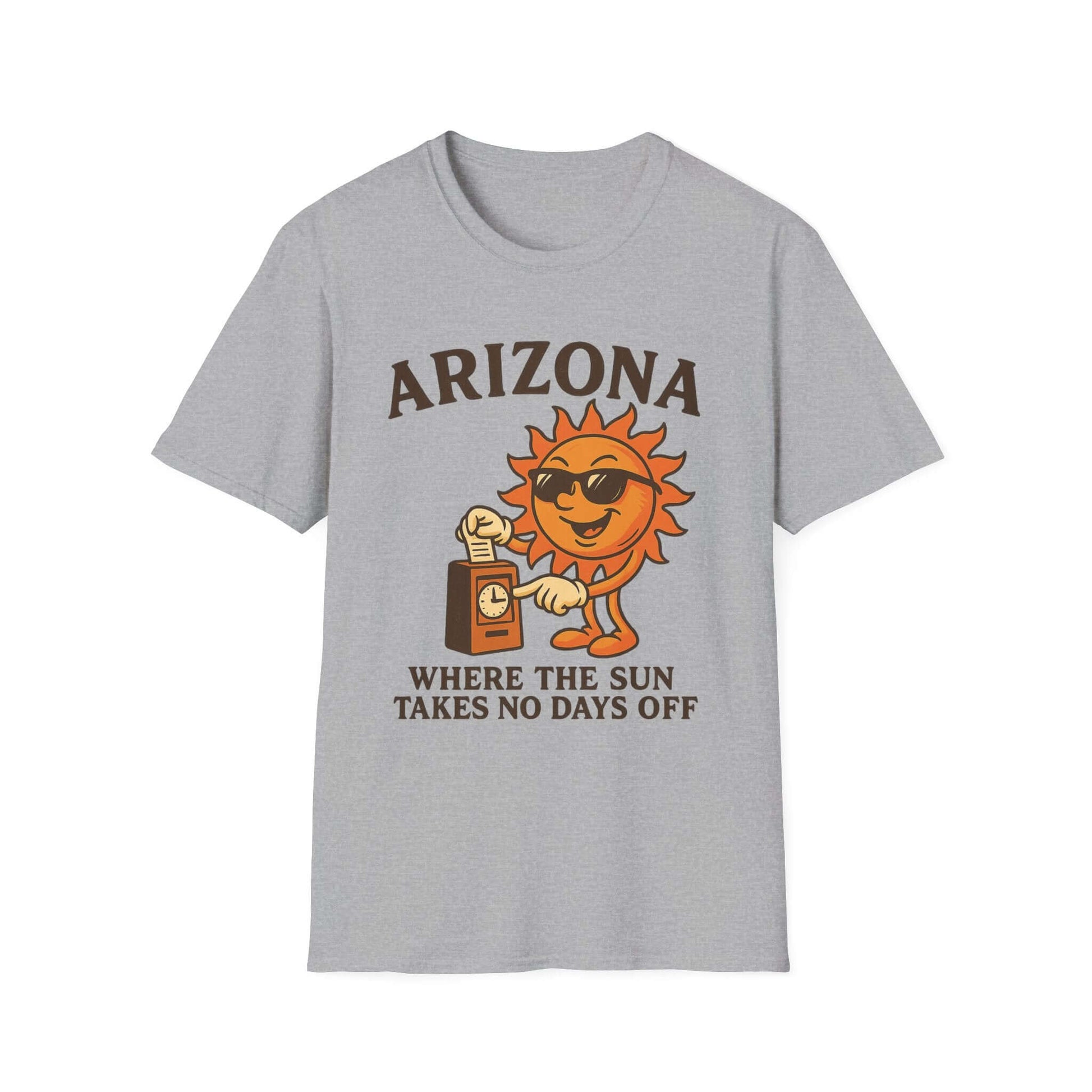 Arizona Sun T-Shirt featuring a playful sun graphic, perfect for summer and casual outings, ideal for sun lovers.