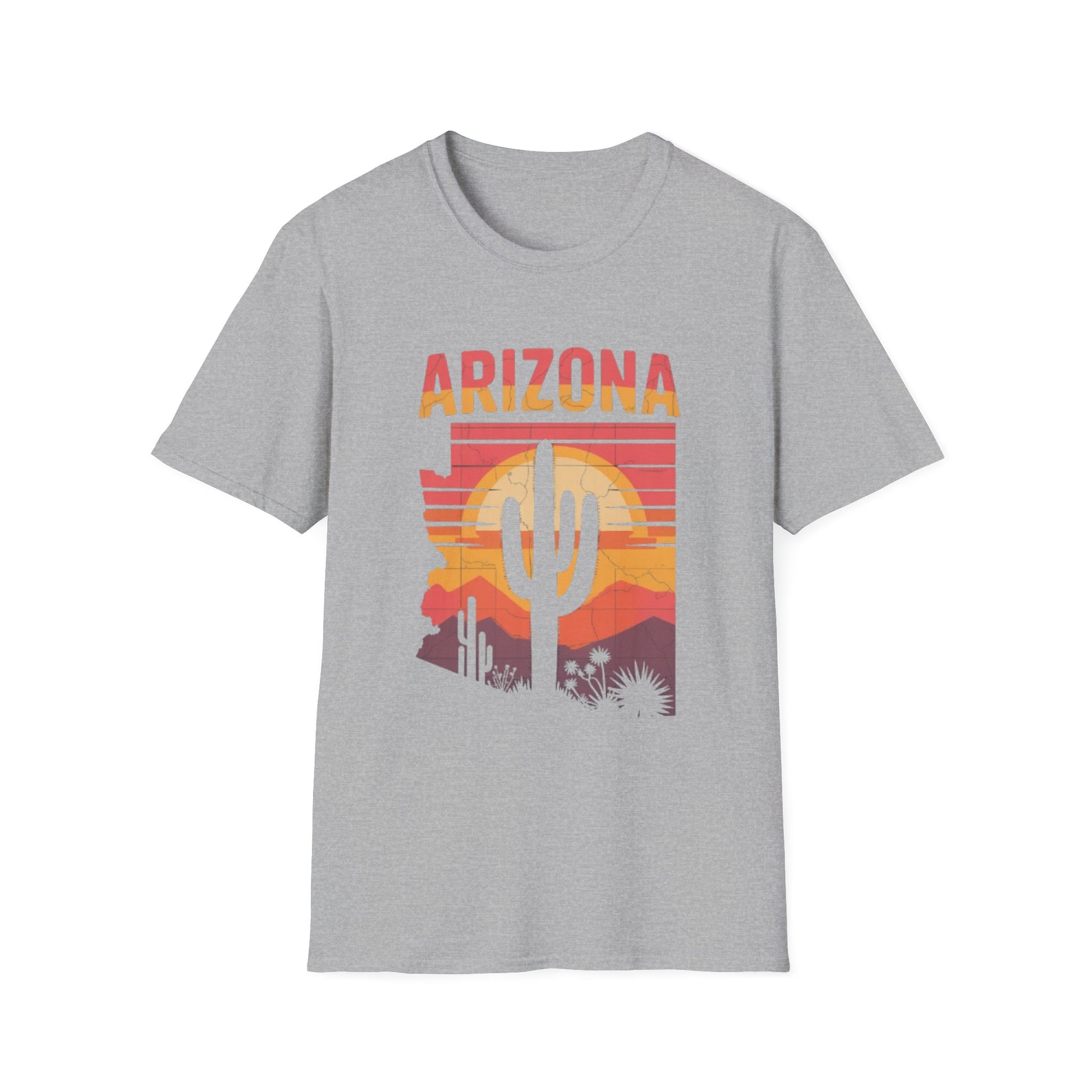 Arizona Desert Vibes T-Shirt, Unisex Softstyle Tee, Southwest Graphic Shirt, Perfect for Travel, Casual Wear, Gifts