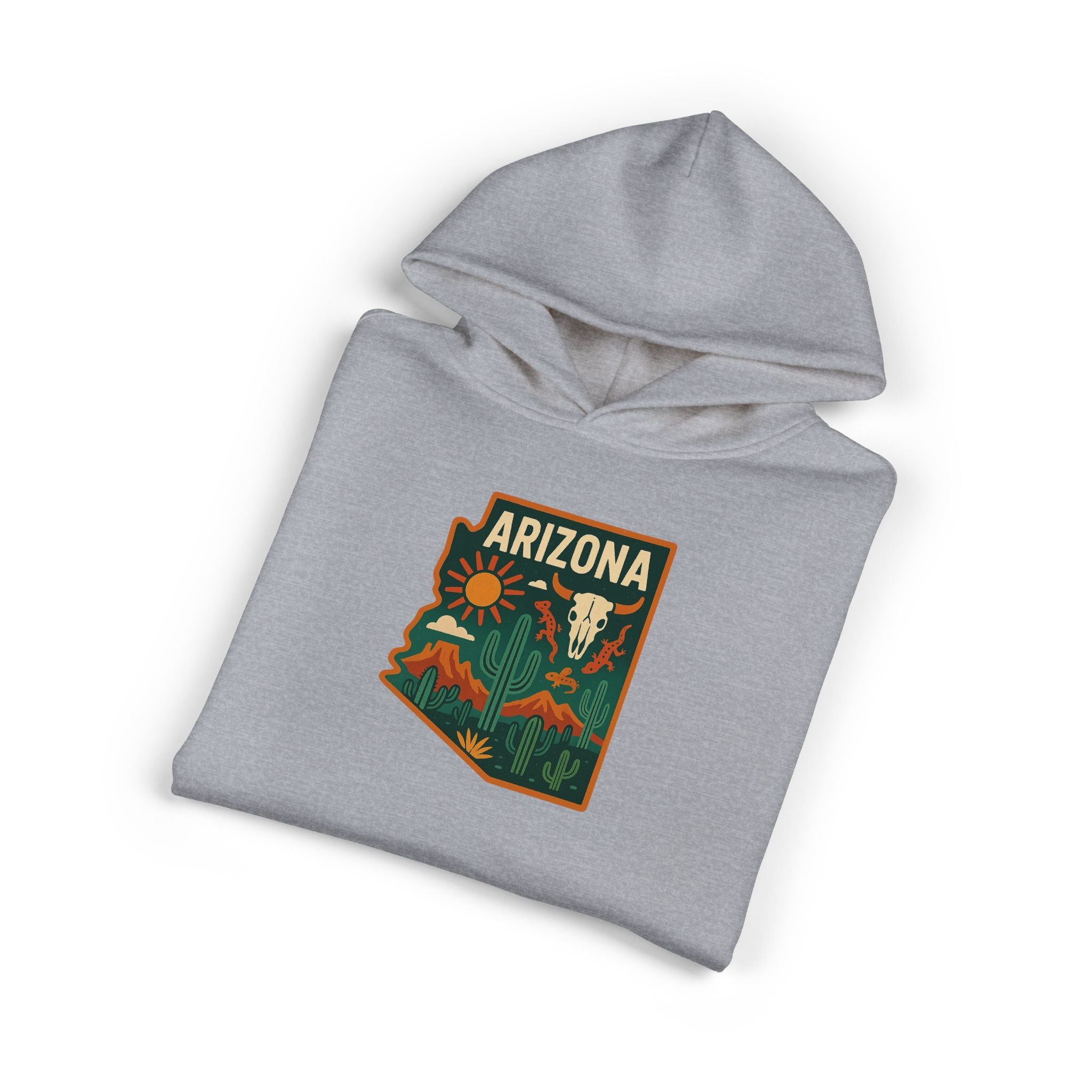 Arizona Desert Hoodie — State Outline Badge Pullover