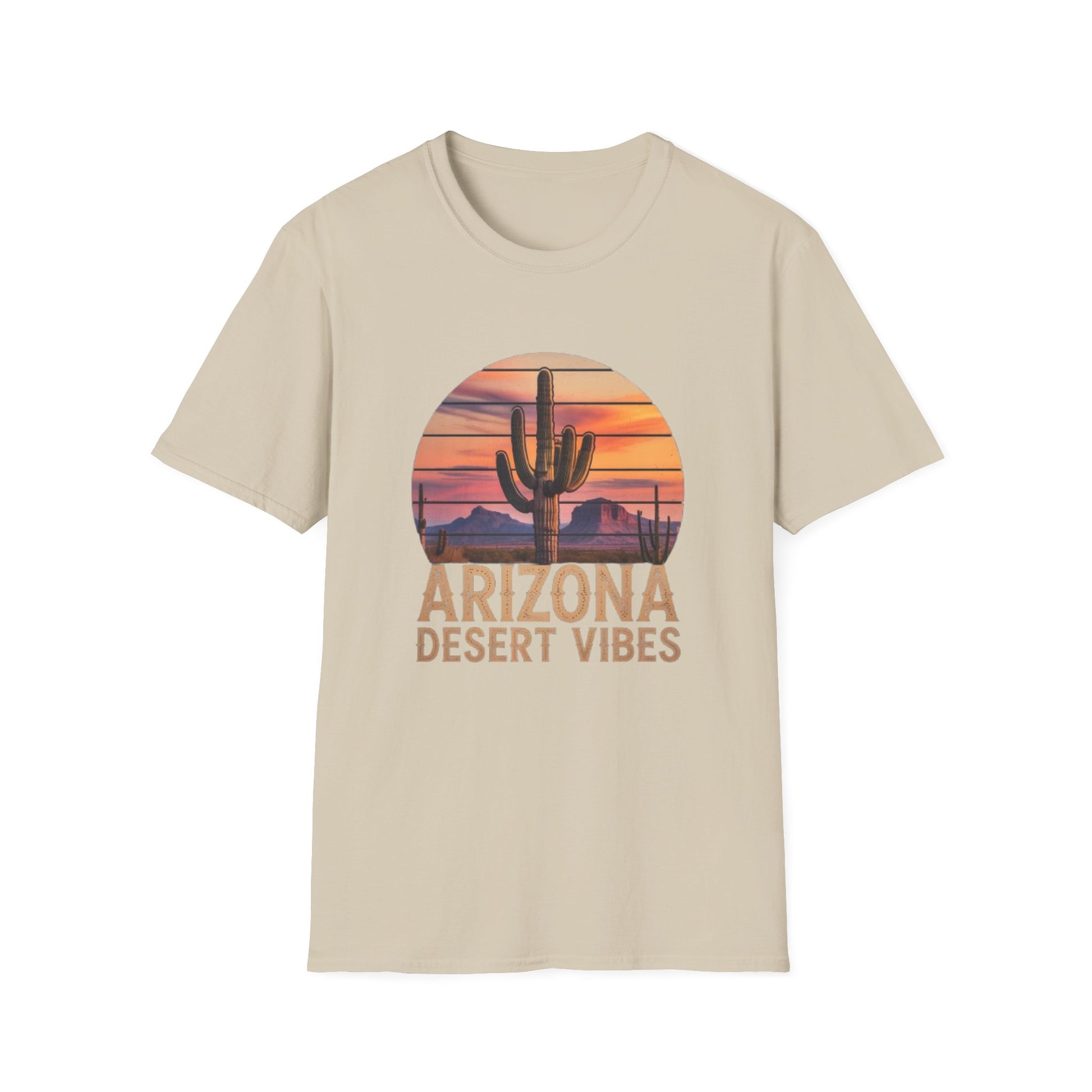 Arizona Desert Vibes Unisex Softstyle T-Shirt | Casual Wear, Gift for Travel Lovers, Summer Outfit, Adventure Tee, Nature Apparel