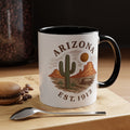 Arizona Desert Coffee Mug – ‘Arizona Est. 1912’ Accent Ceramic Mug (11/15oz) — front view