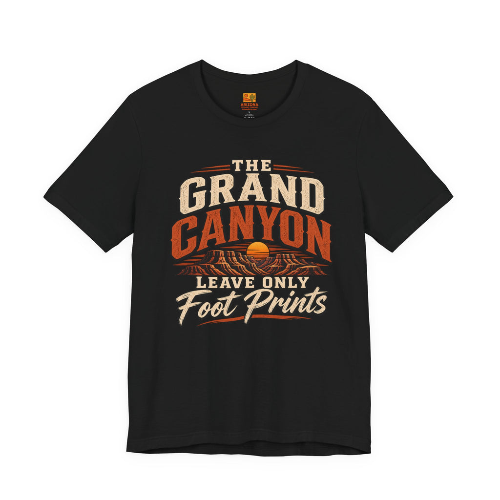 Grand Canyon T-Shirt – "Leave Only Footprints" Retro National Park Tee — front view