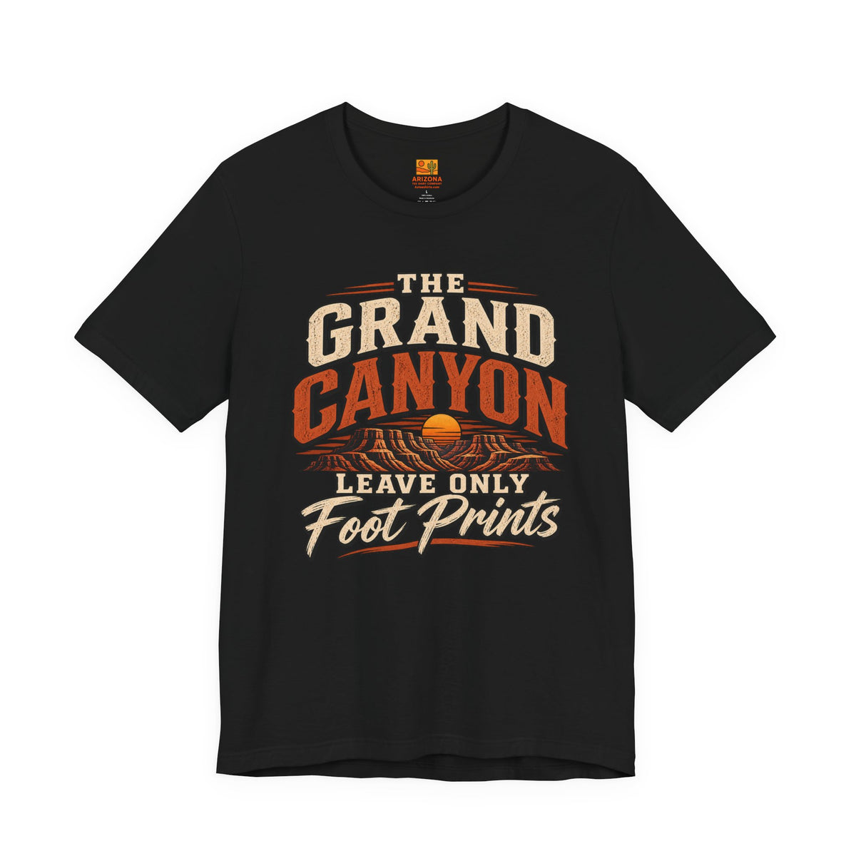 Grand Canyon T-Shirt – "Leave Only Footprints" Retro National Park Tee — front view