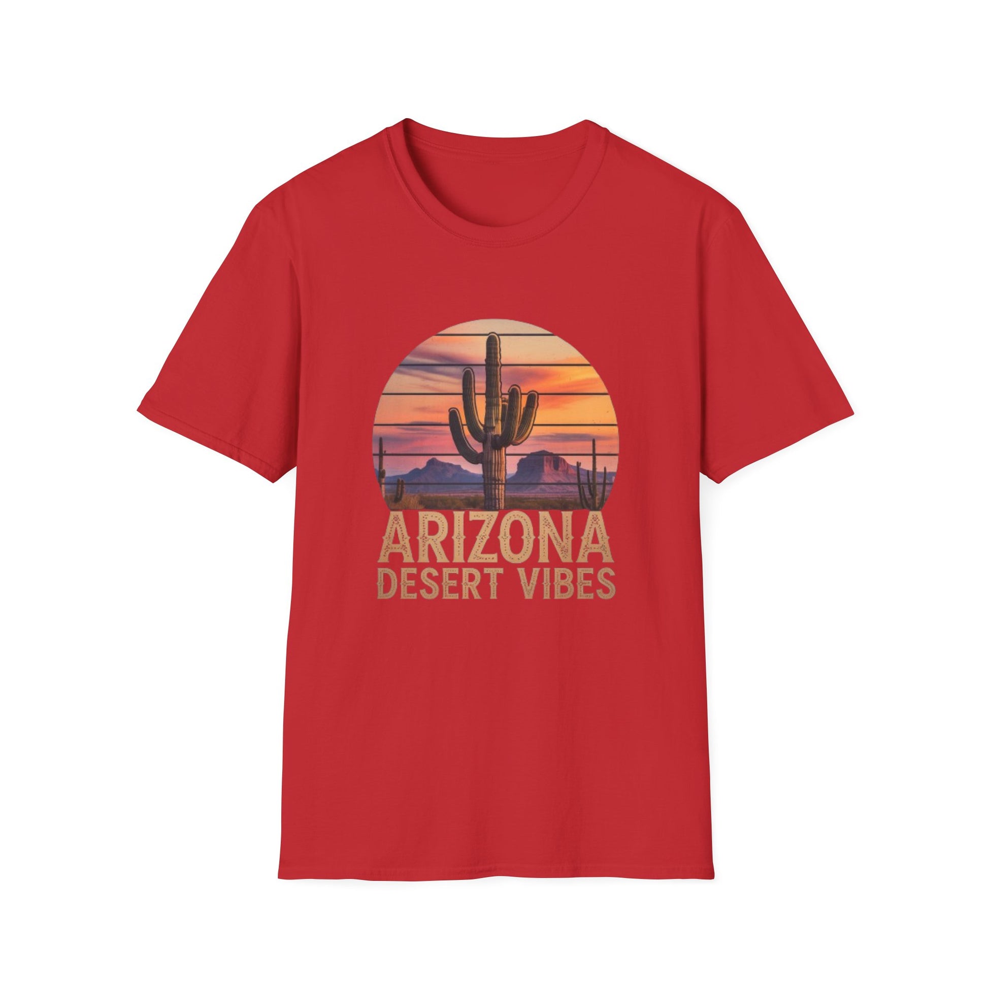 Arizona Desert Vibes Unisex Softstyle T-Shirt | Casual Wear, Gift for Travel Lovers, Summer Outfit, Adventure Tee, Nature Apparel