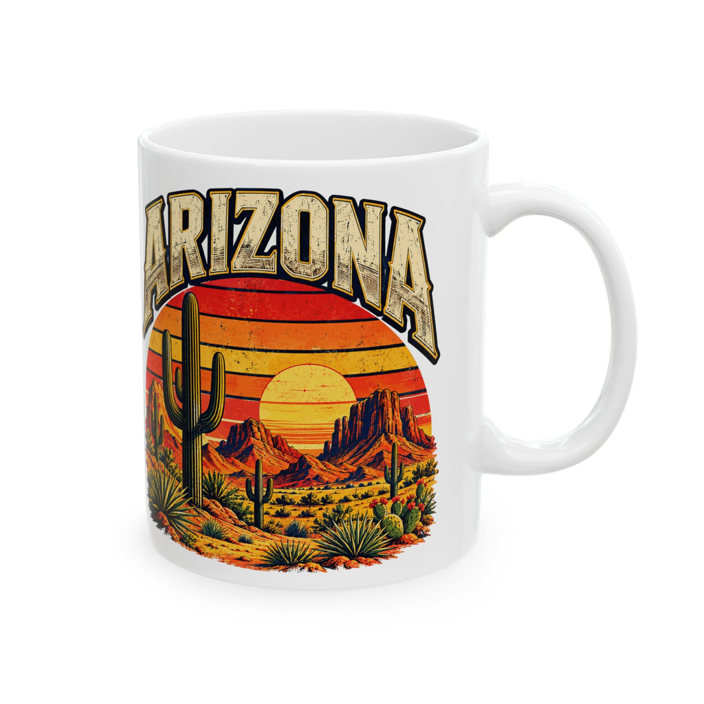 Arizona Saguaro Sunset mug lifestyle photo
