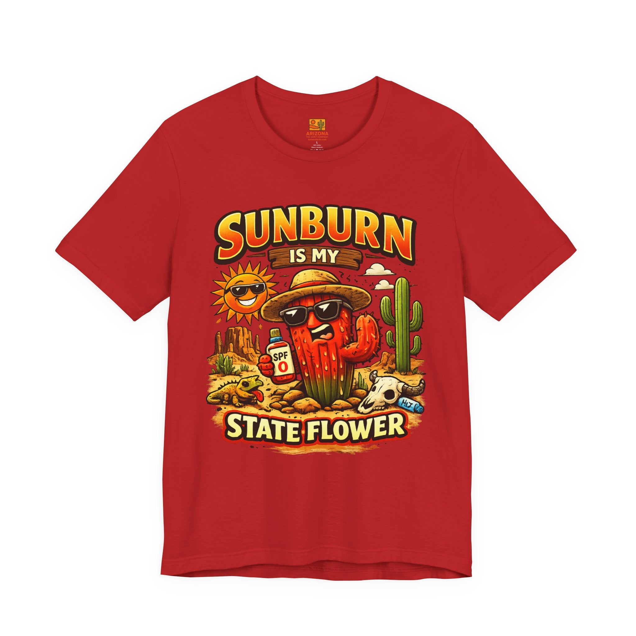Arizona Desert Sunset Coyote & Saguaro T-Shirt — front view 2