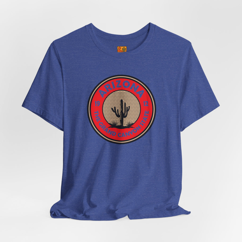 Arizona Cactus Badge Tee — The Grand Canyon State Travel T‑Shirt — alternate view 2
