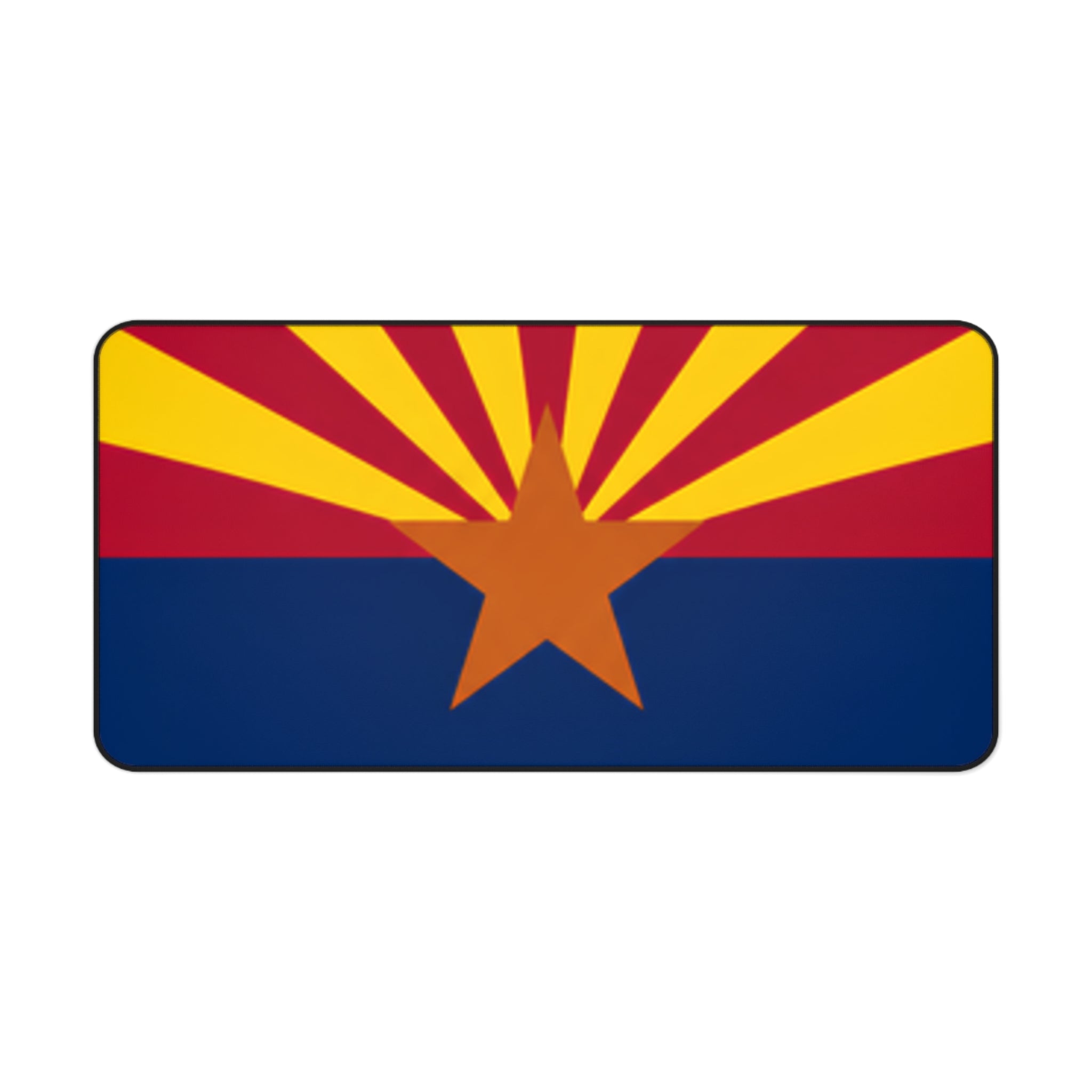 Arizona Flag Desk Mat — State Pride Mouse Pad for Office & Home — side view