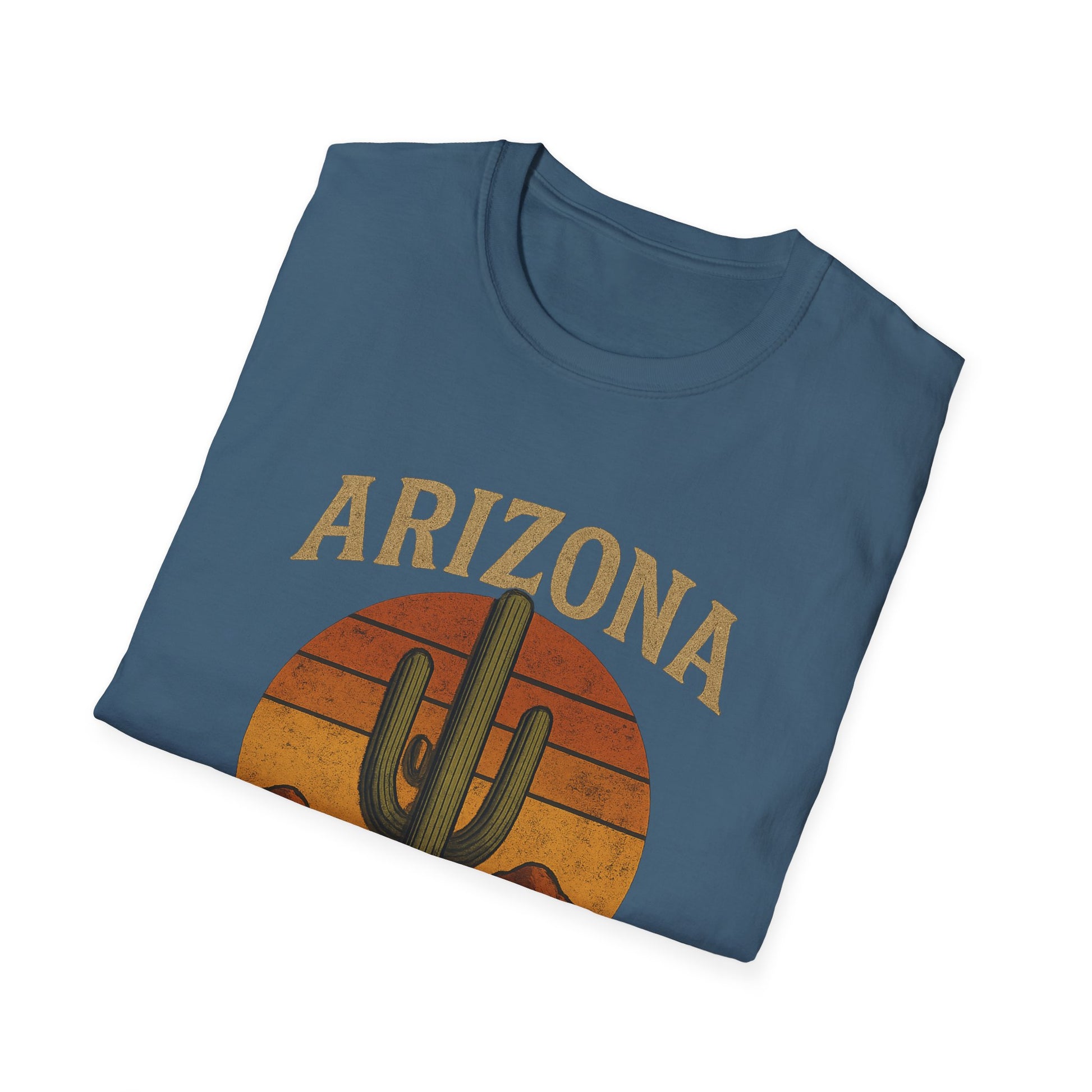 Arizona Retro Graphic T-Shirt, Vintage Style Tee, Cactus Shirt, Southwest Apparel.