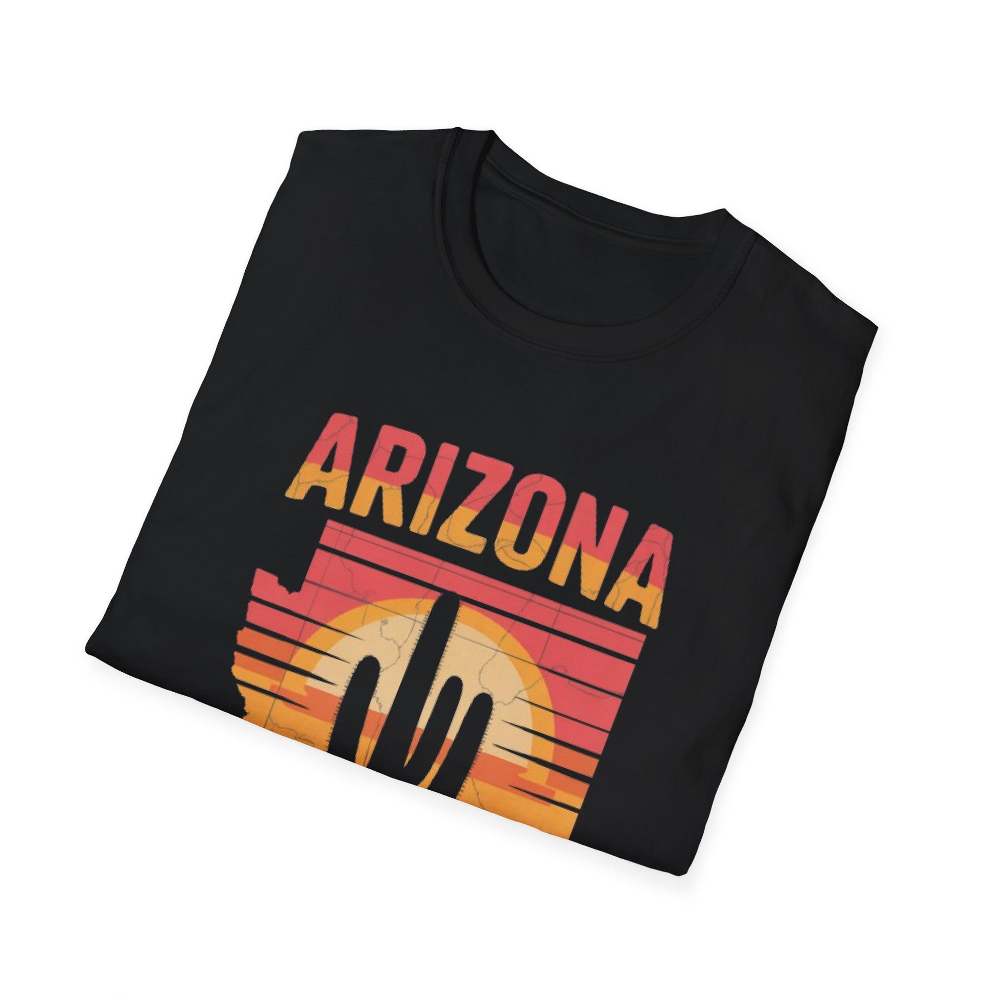 Arizona Desert Vibes T-Shirt, Unisex Softstyle Tee, Southwest Graphic Shirt, Perfect for Travel, Casual Wear, Gifts