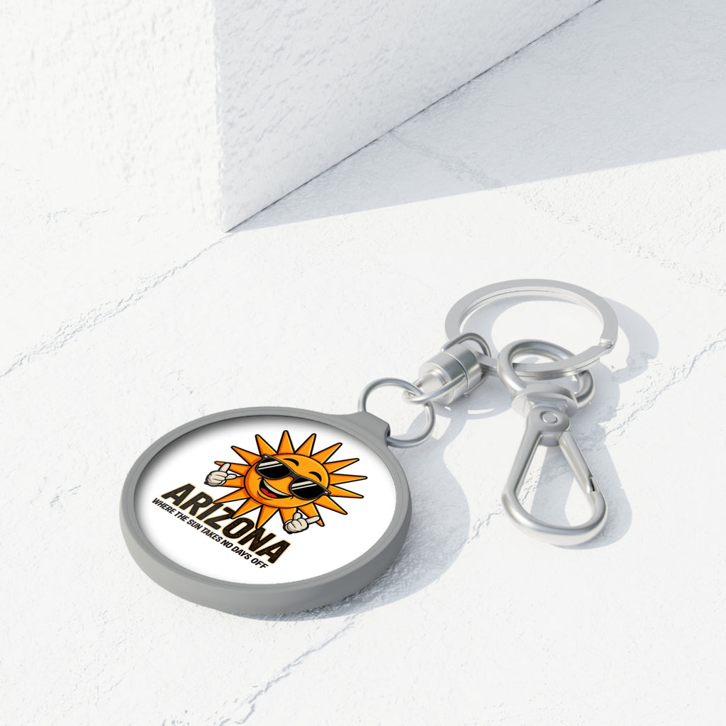 Arizona sun keyring tag souvenir, Where the Sun Takes No Days Off