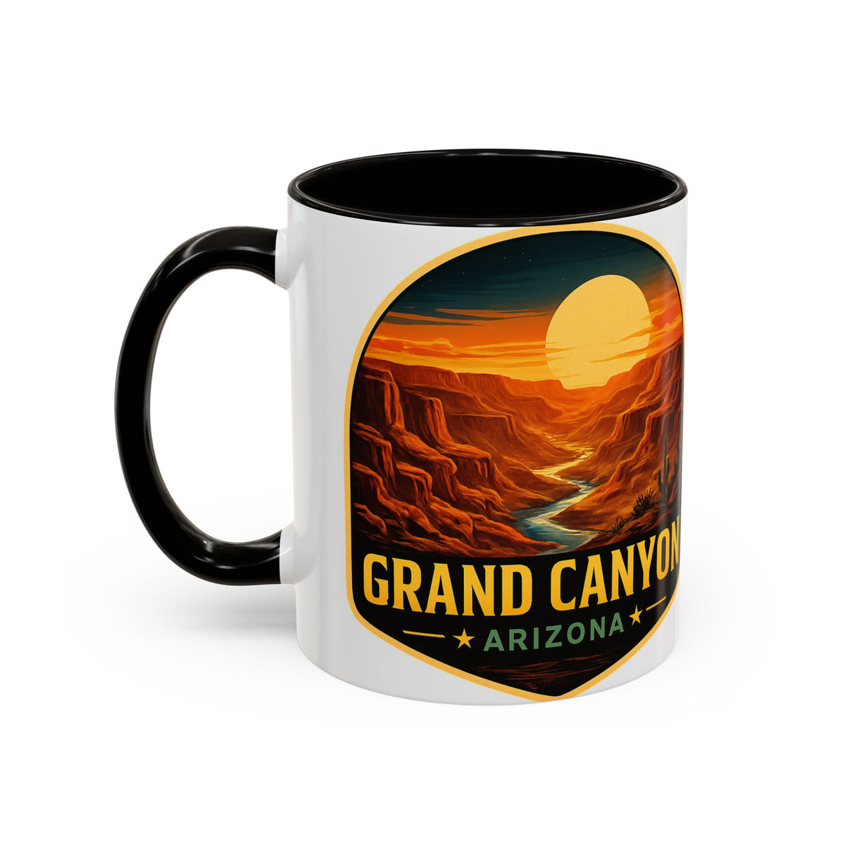 Grand Canyon Sunset Mug — Arizona Travel Coffee Cup (11oz/15oz) — detail view 2