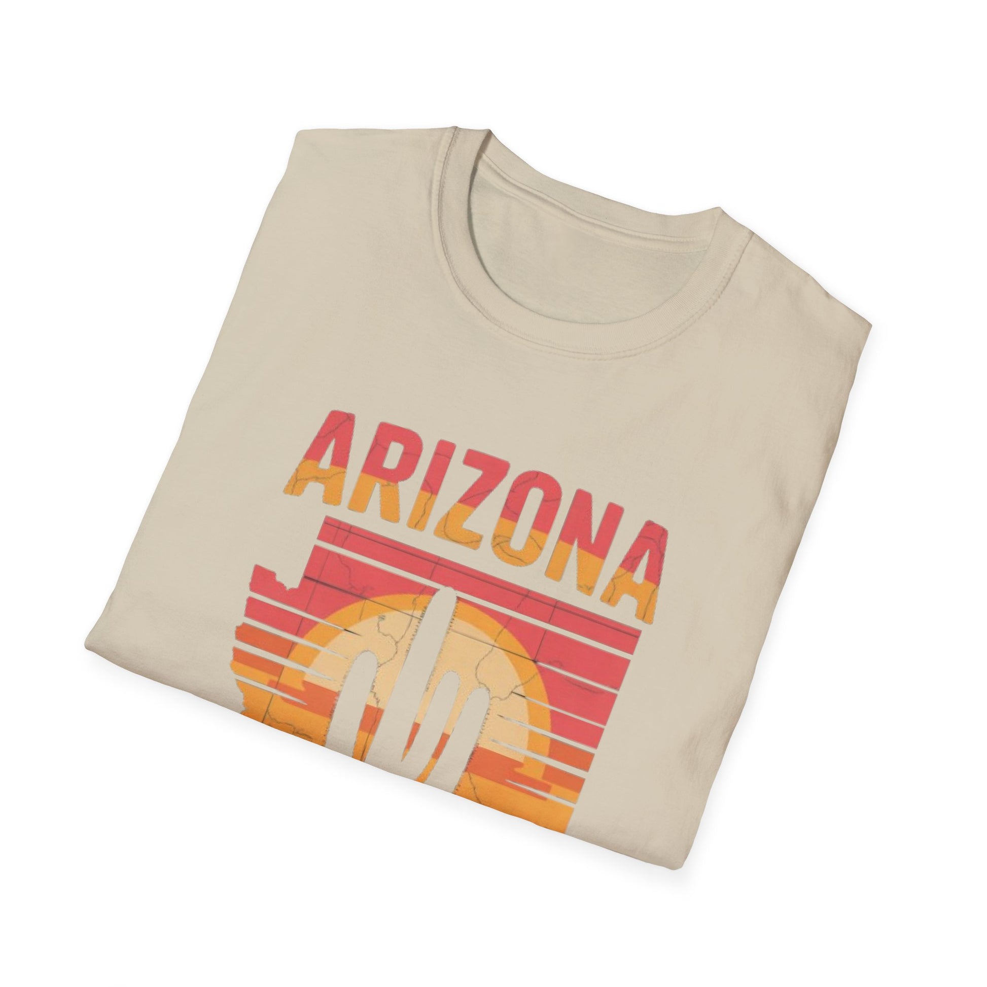 Arizona Desert Vibes T-Shirt, Unisex Softstyle Tee, Southwest Graphic Shirt, Perfect for Travel, Casual Wear, Gifts