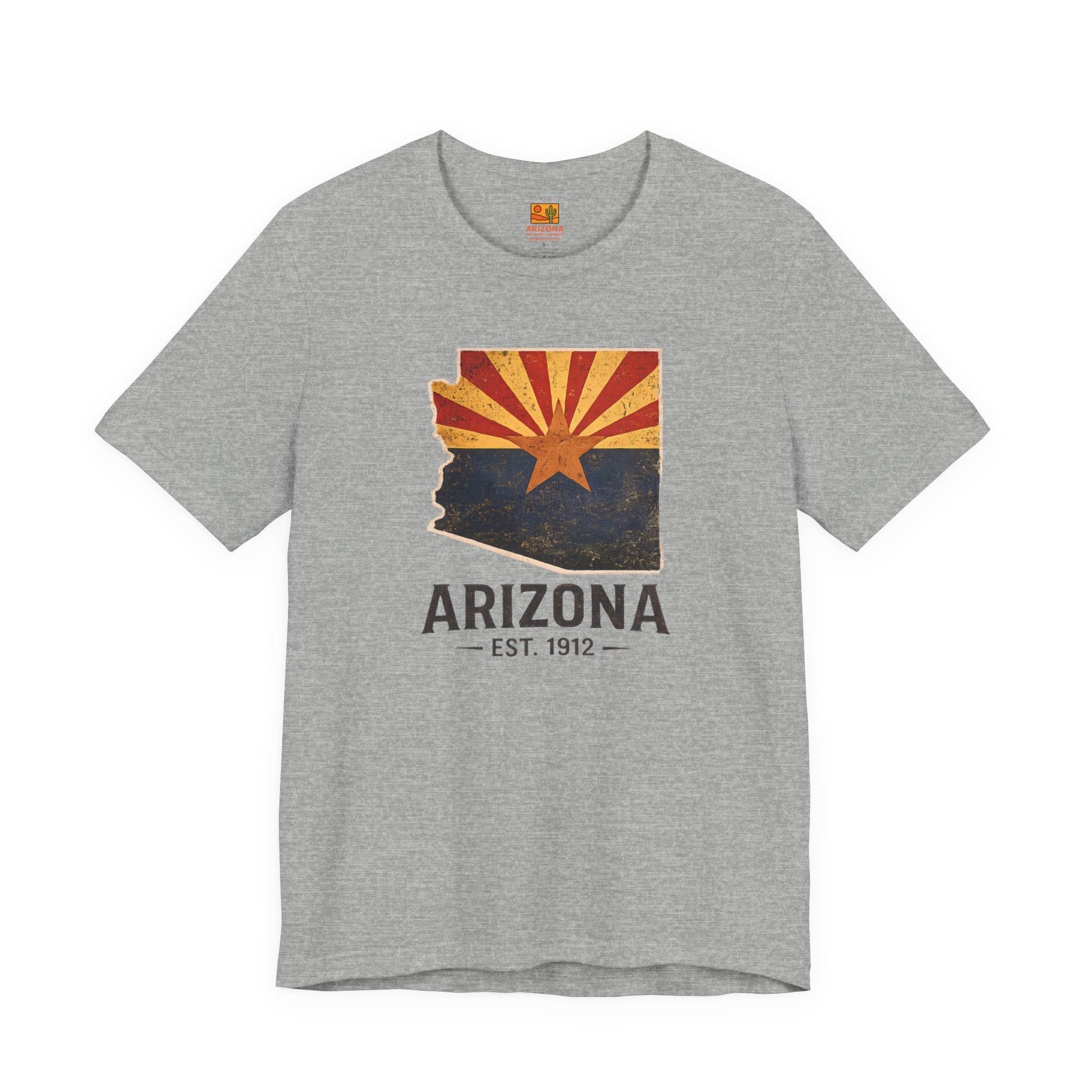 Arizona State Flag T-Shirt – Vintage 'Arizona EST. 1912' Graphic Tee — alternate view