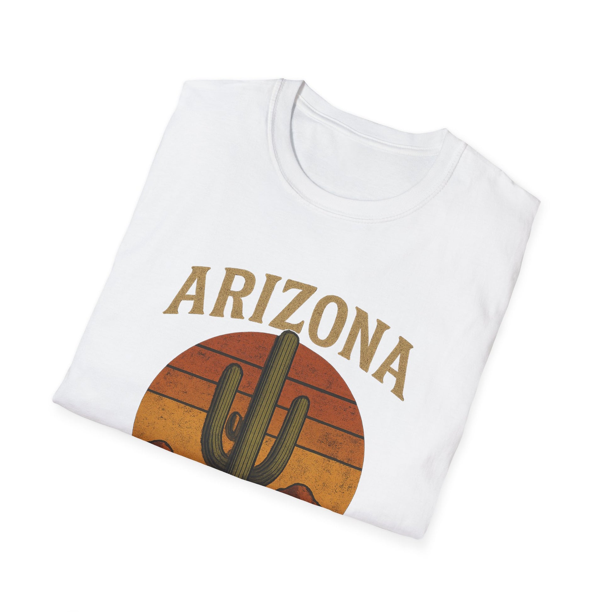 Arizona Retro Graphic T-Shirt, Vintage Style Tee, Cactus Shirt, Southwest Apparel.