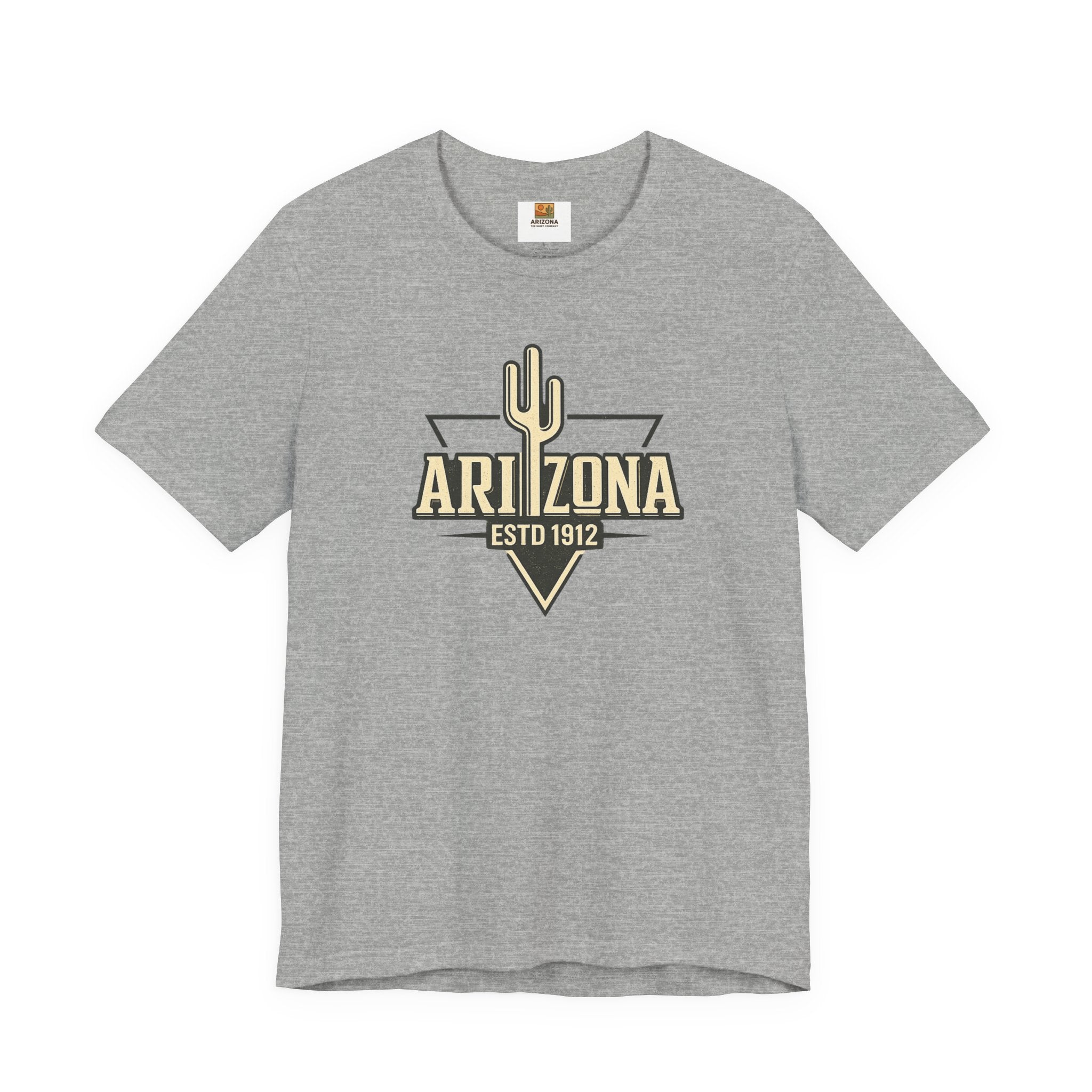 Arizona Cactus Vintage Logo Tee — ESTD 1912 Desert Graphic T-Shirt