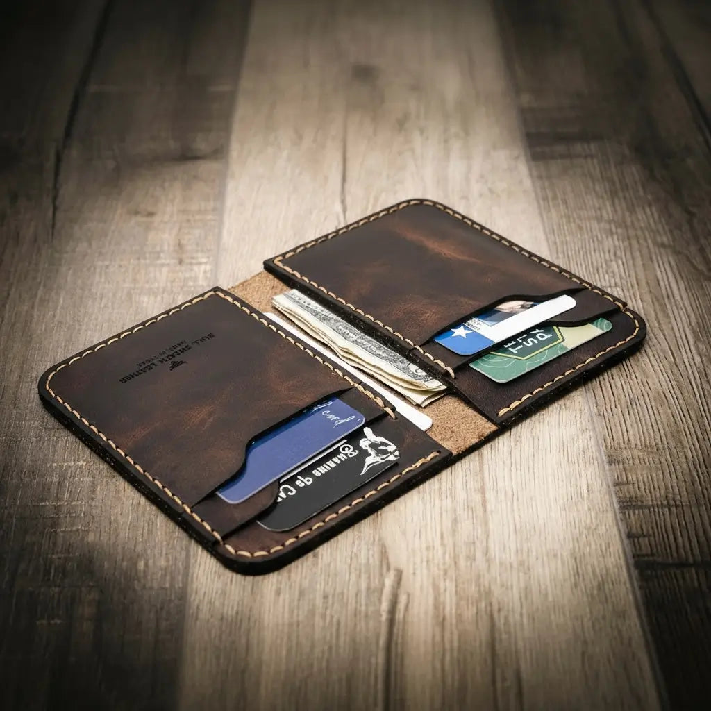Tyler vertical leather wallet, view 6