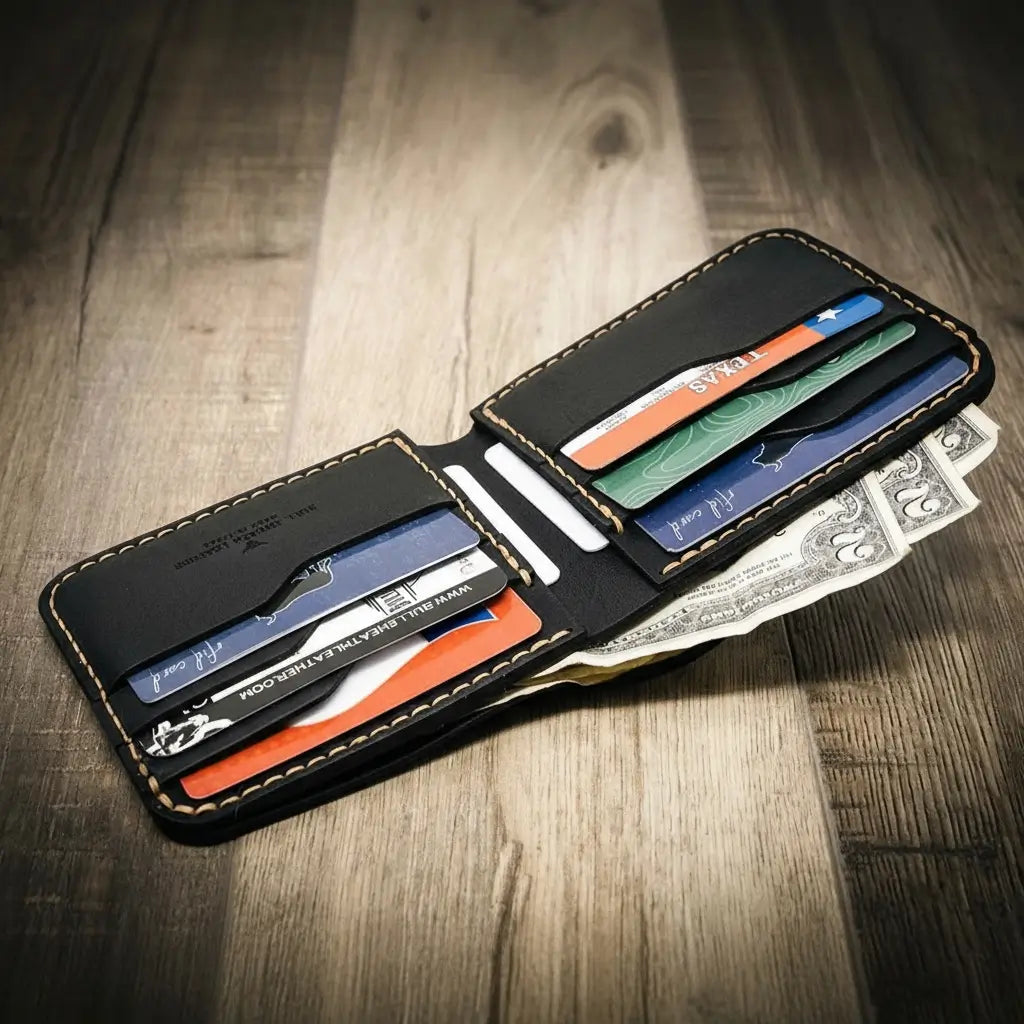Big Bend bifold full-grain leather wallet, view 16