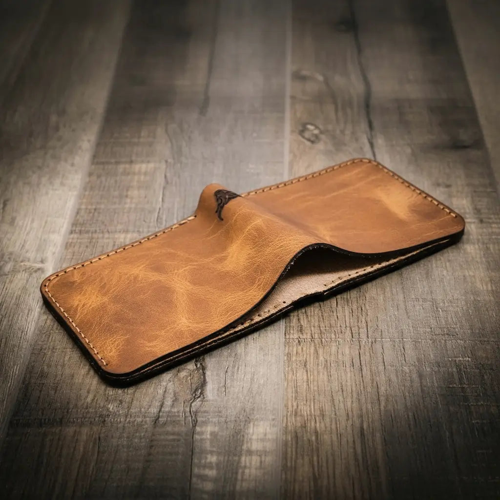 Big Bend bifold full-grain leather wallet, view 2