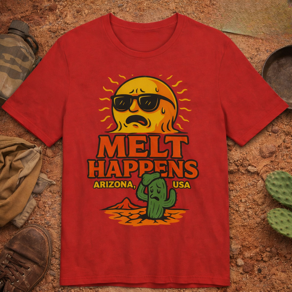 Melt Happens T‑Shirt — Funny Ice Cream / Summer Tee — front view