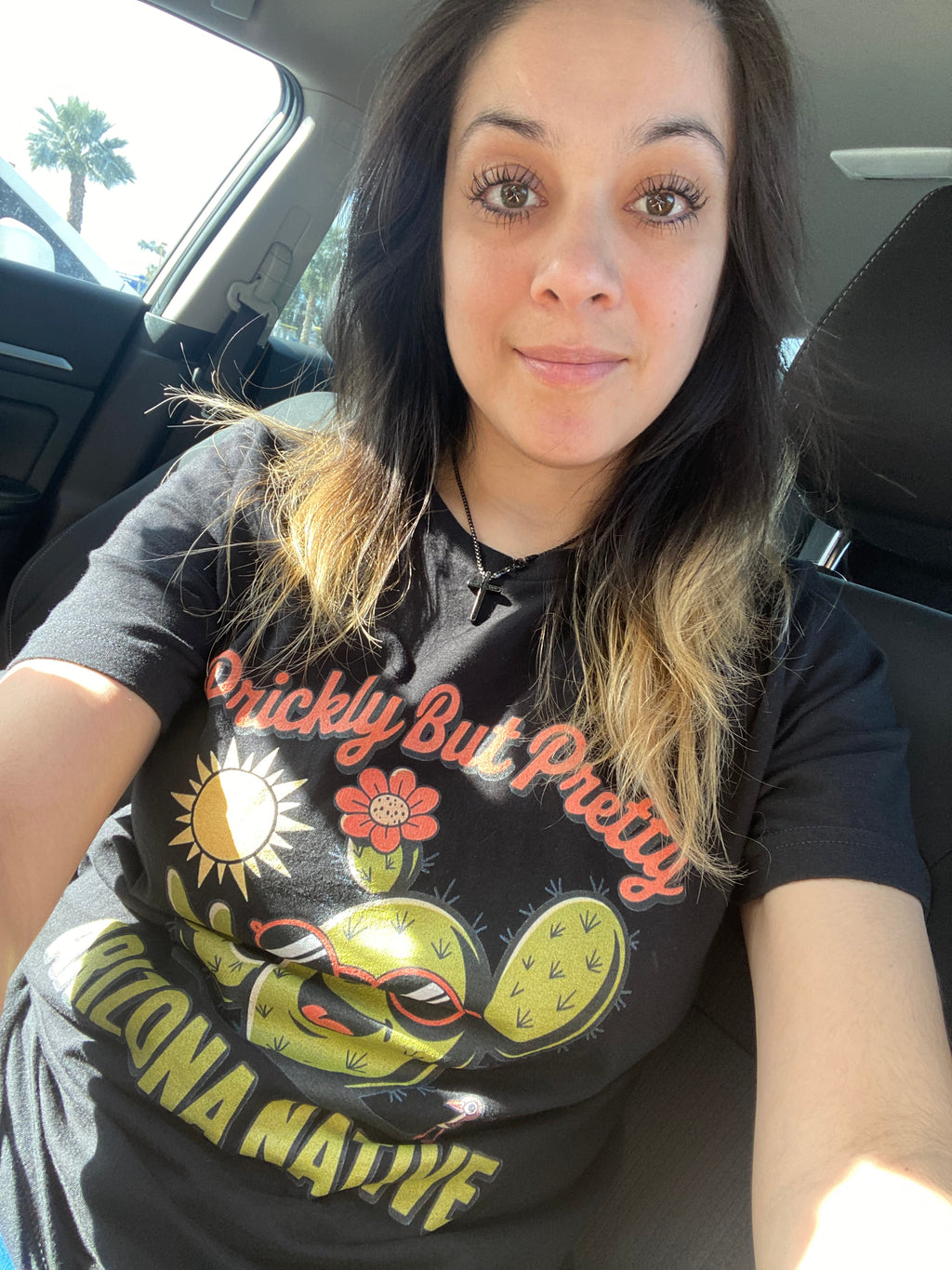 'Prickly But Pretty' Cactus Tee — side view