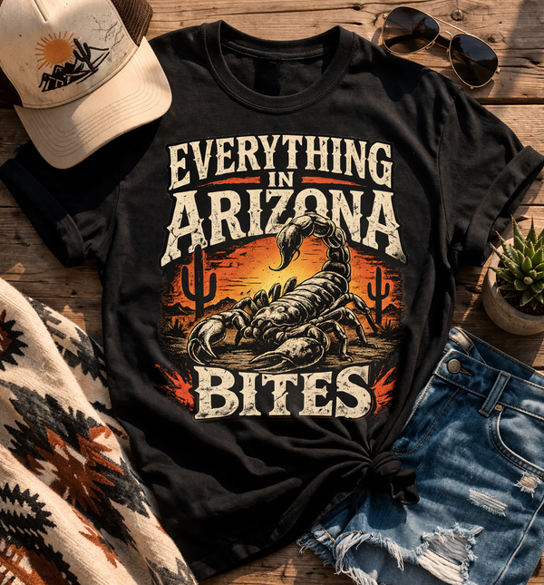 Everything in Arizona Bites T-Shirt — front view