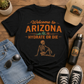 Desert Spirit 'Hydrate or Die' Tee - Soft, Durable Adventure Wear — front view