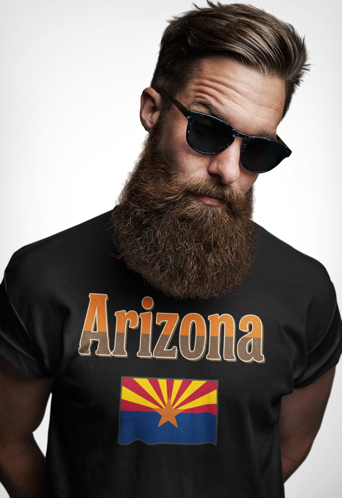 Arizona State Flag T-Shirt — Retro Arizona Graphic Tee — back view