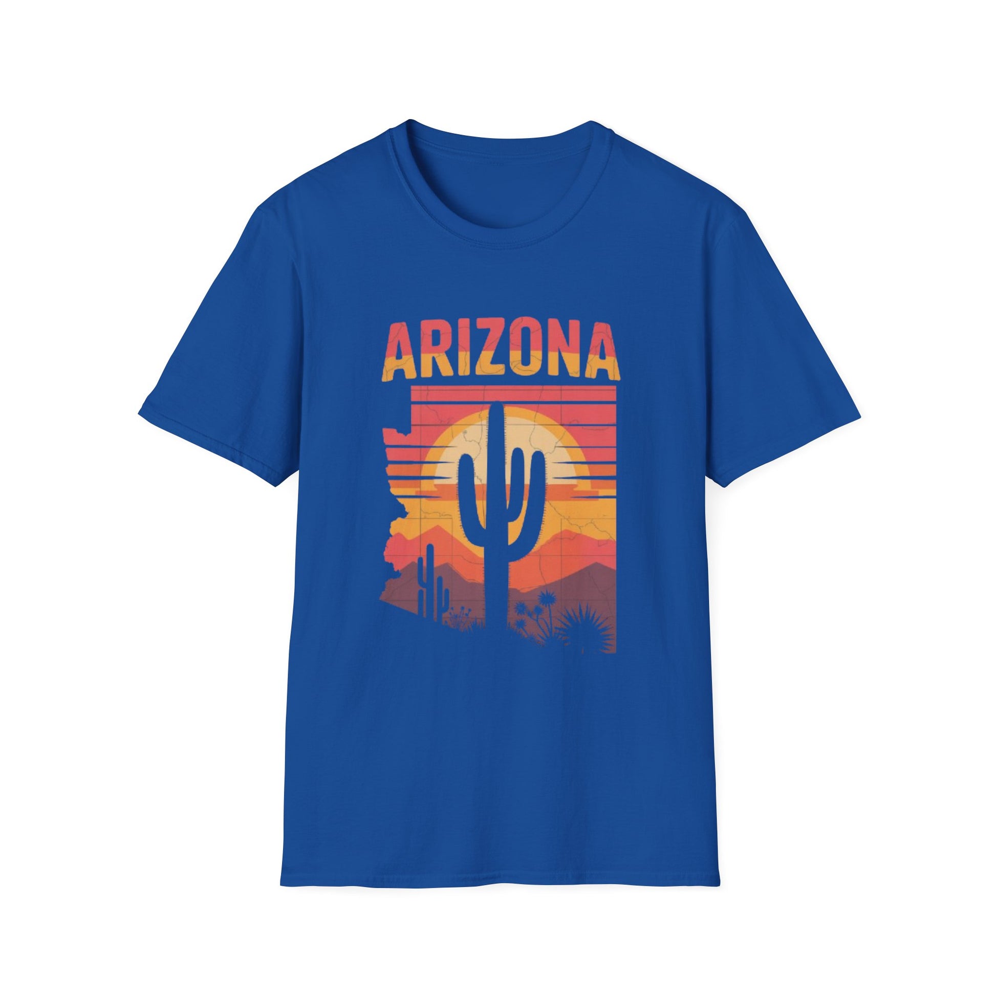 Arizona Desert Vibes T-Shirt, Unisex Softstyle Tee, Southwest Graphic Shirt, Perfect for Travel, Casual Wear, Gifts