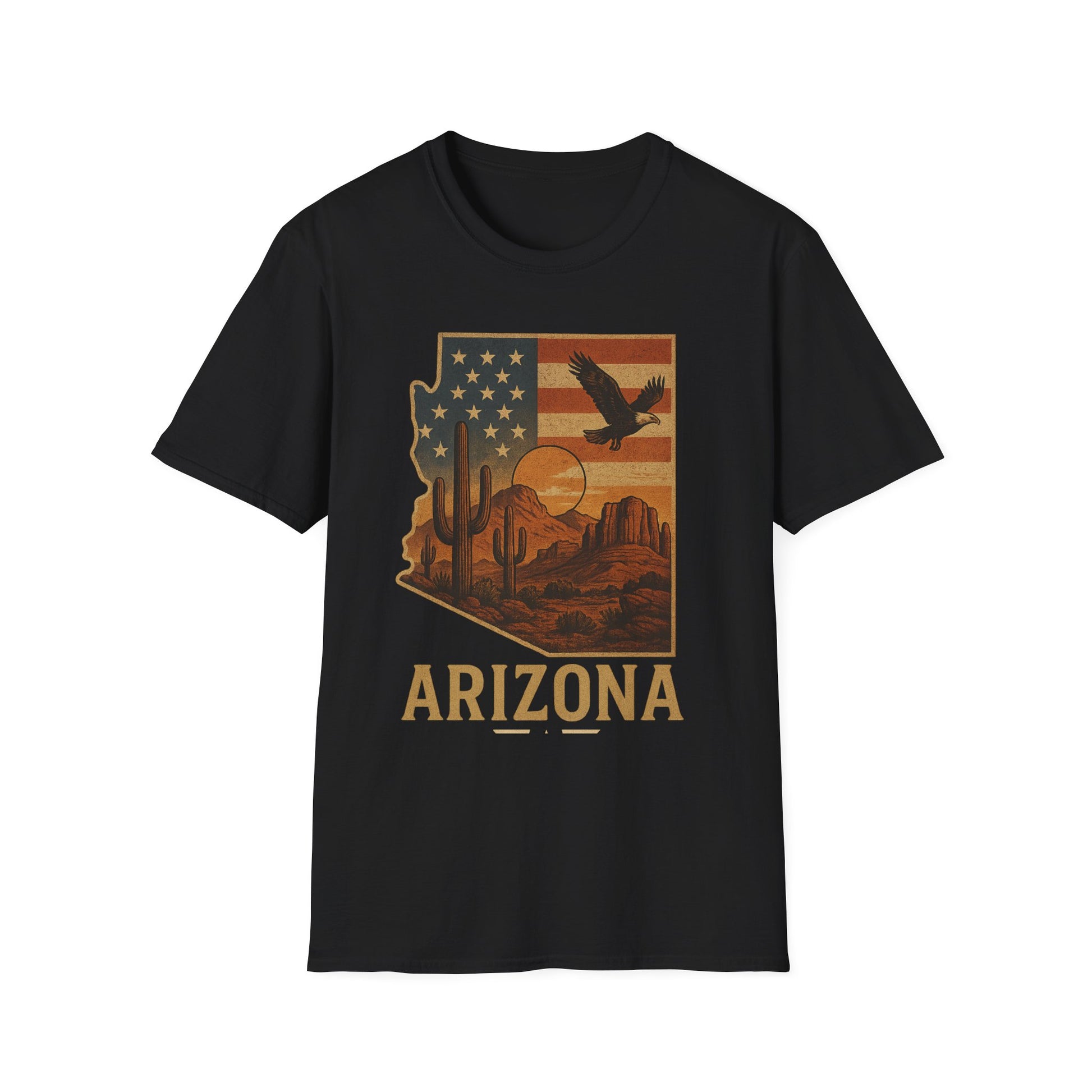 Arizona Desert Vibes Unisex T-Shirt, Casual Outfit, Souvenir Tee, Gift for Travelers, Southwestern Style, Arizona Pride
