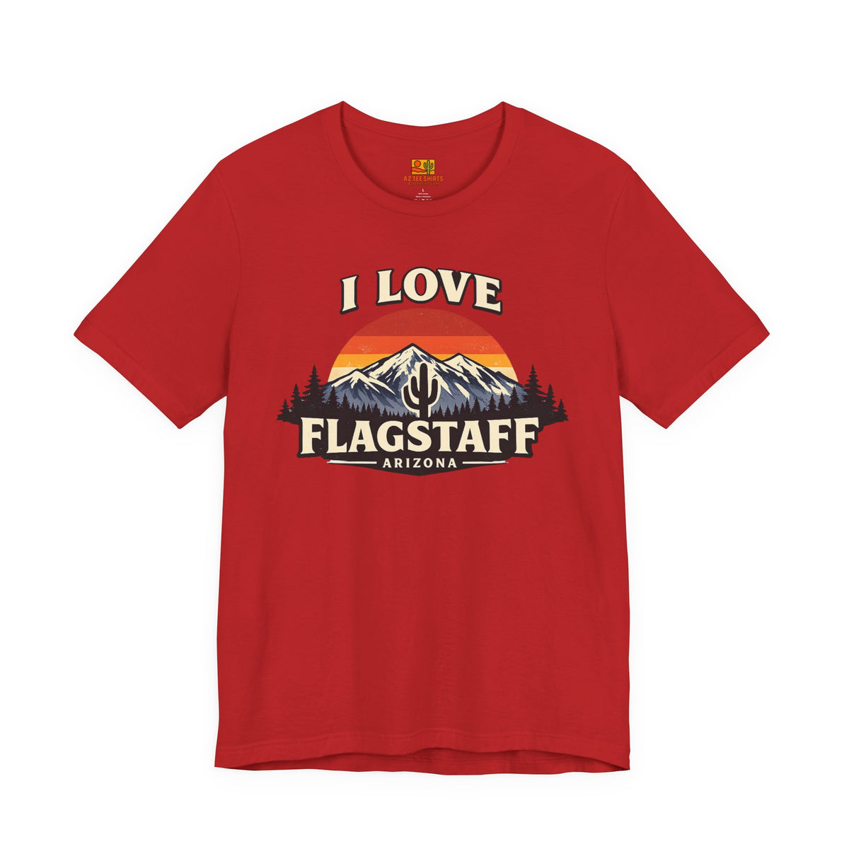 I Love Flagstaff Retro Mountain T‑Shirt — Flagstaff, AZ Travel Tee — alternate view