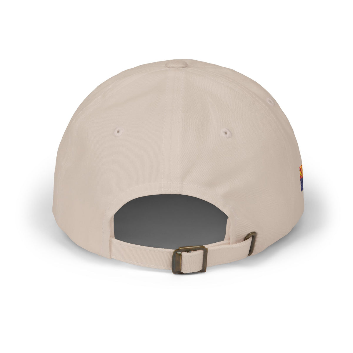 Arizona flag dad cap - Stone, back view with adjustable buckle strap