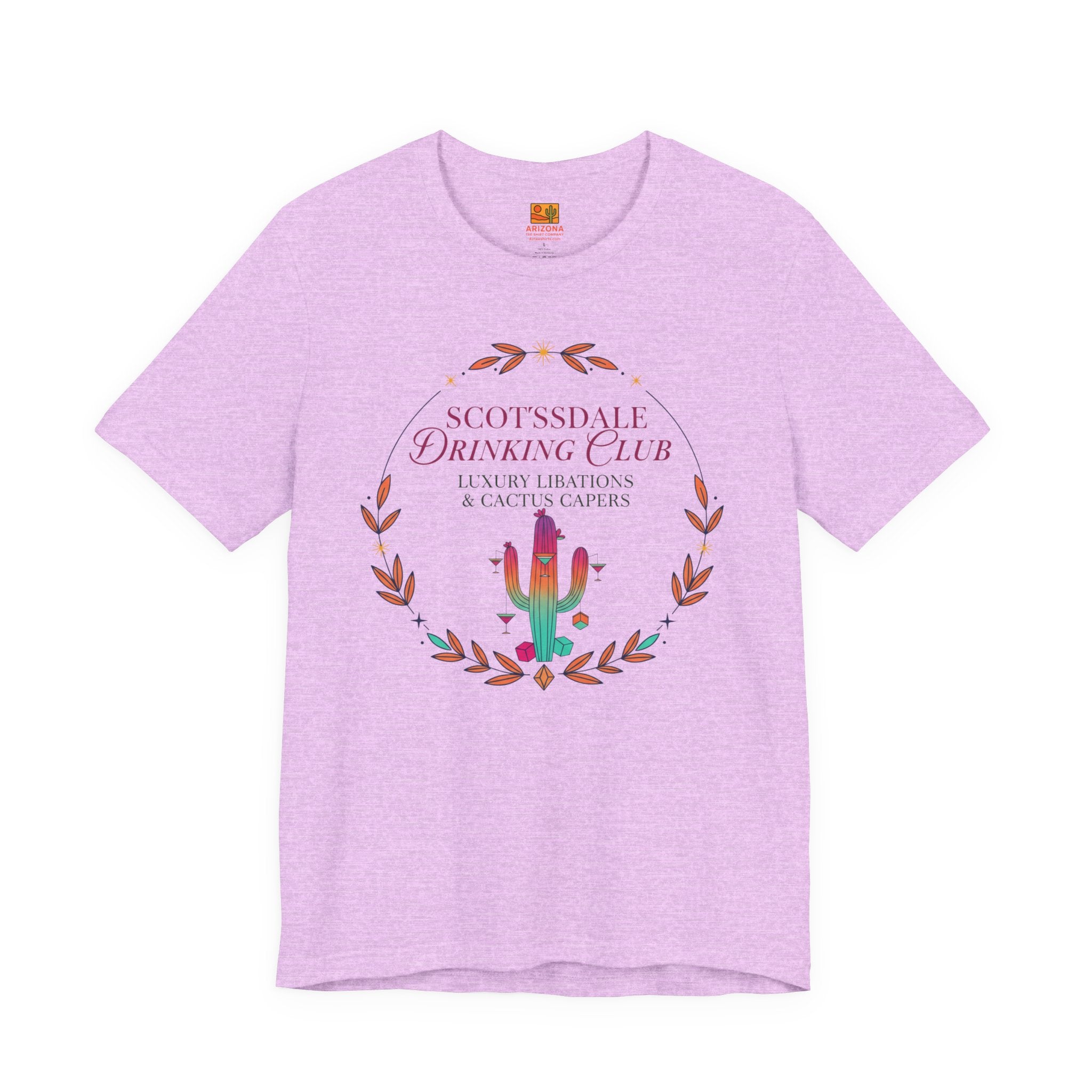 Scottsdale Drinking Club Tee — Cactus & Cocktail Graphic T-Shirt — lifestyle view